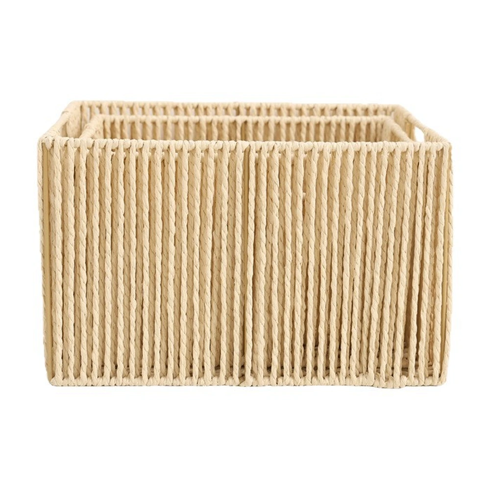 Caja de almacenamiento set de 2 piezas de papel y hierro para ropa