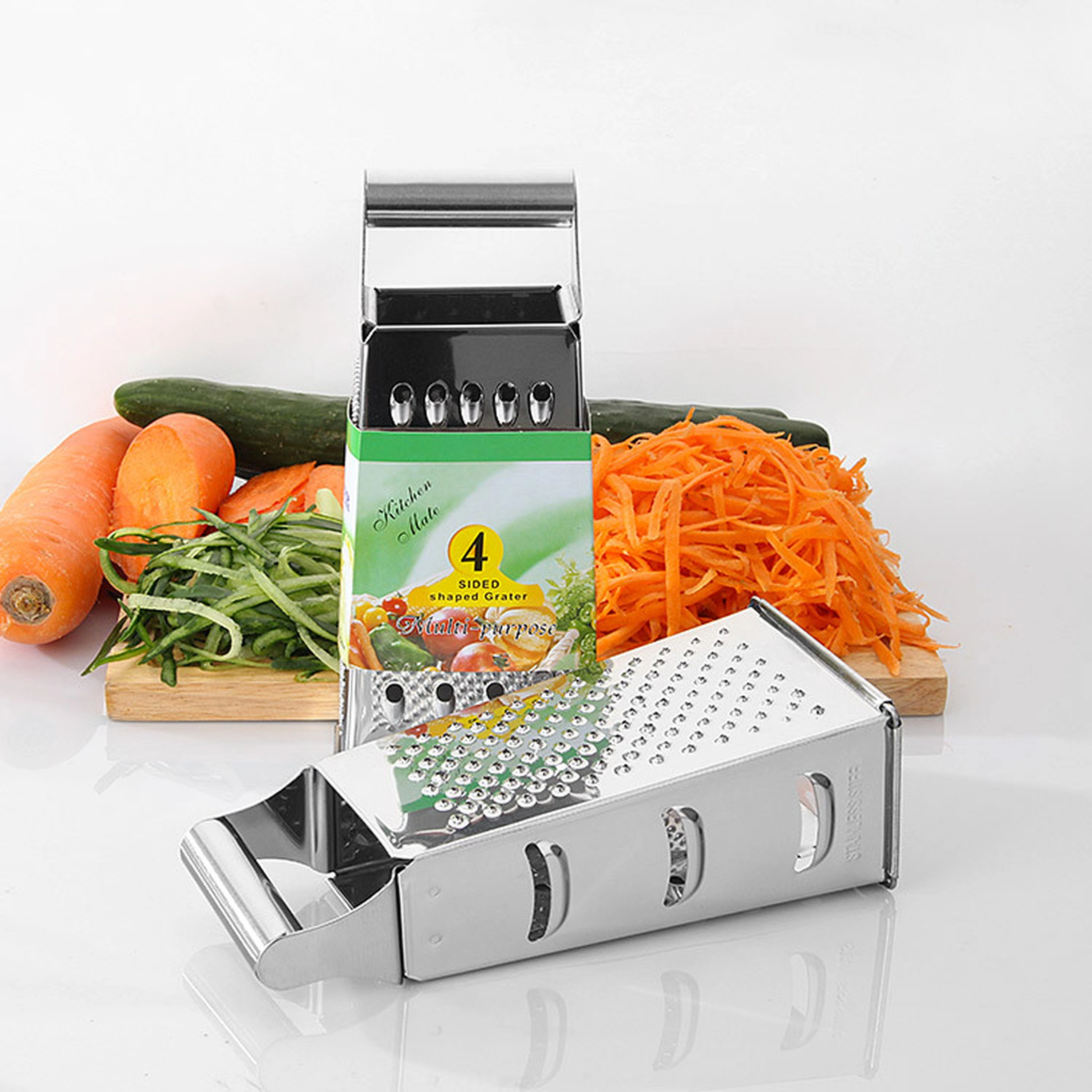 Rallador de Acero Inoxidable Multi-función para Verduras y Ajo