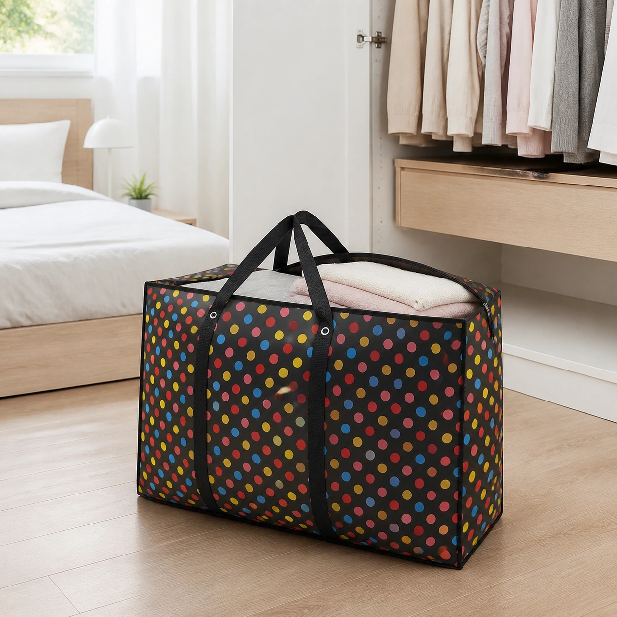 Bolsa de almacenamiento 35×40×20 cm de tela no tejida para viaje, edredones image 1