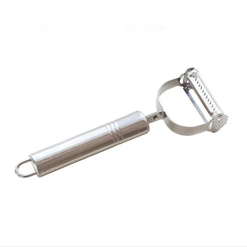 Acero inoxidable pelador de doble extremo para pelar en cocina