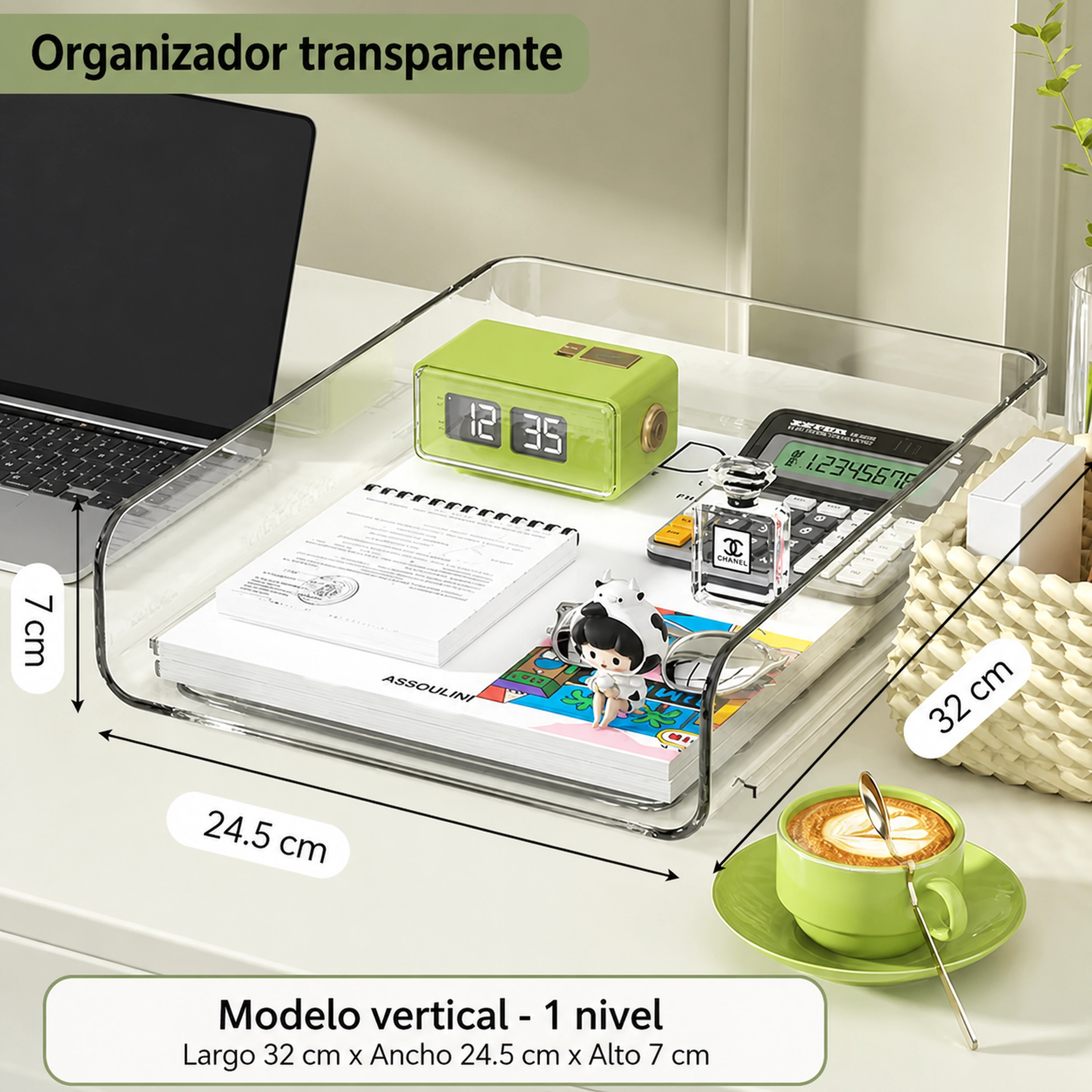 Organizador de escritorio 24.5*32*7cm PET image 2