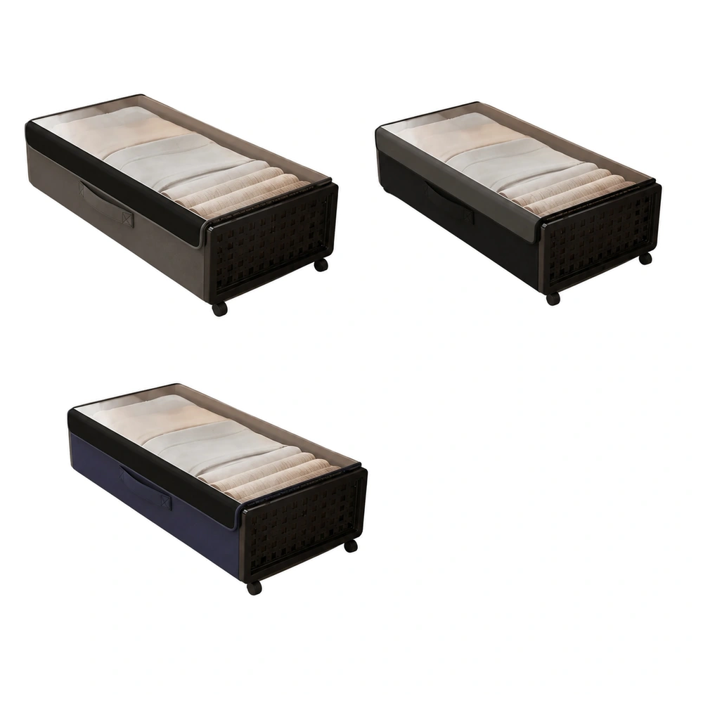 Caja de almacenamiento para debajo de la cama 63.7×31×18.6 cm de plástico para ropa