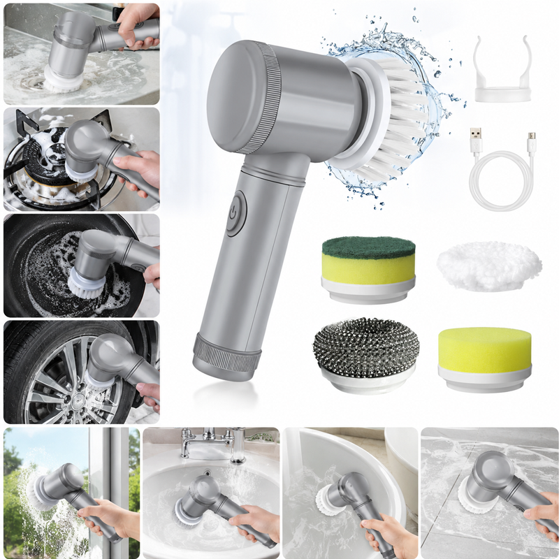 Cepillo de Limpieza Eléctrico Multi-función para Cocina y Baño