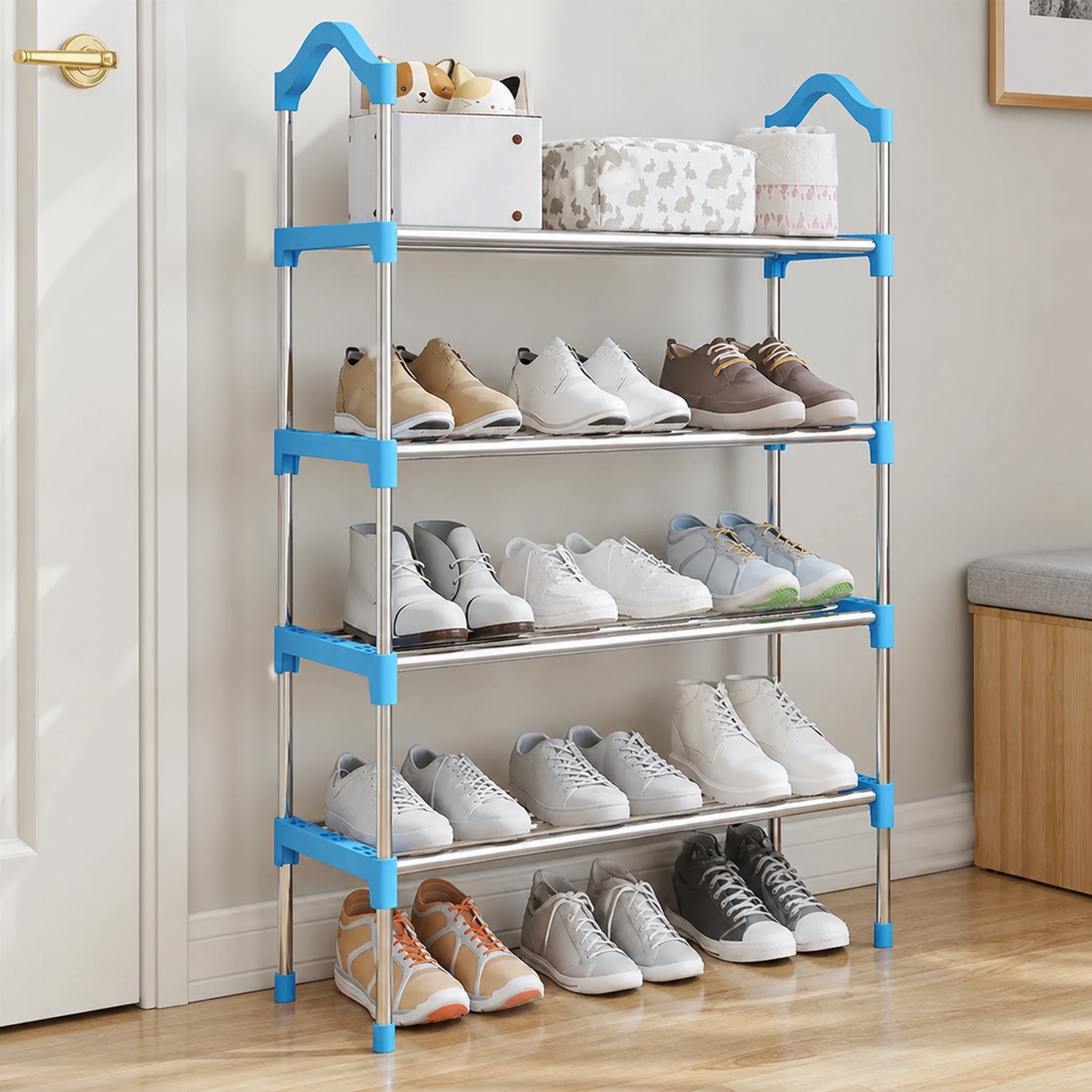 Organizador de zapatos 55*26*79cm Hierro+Tela impermeable image 1