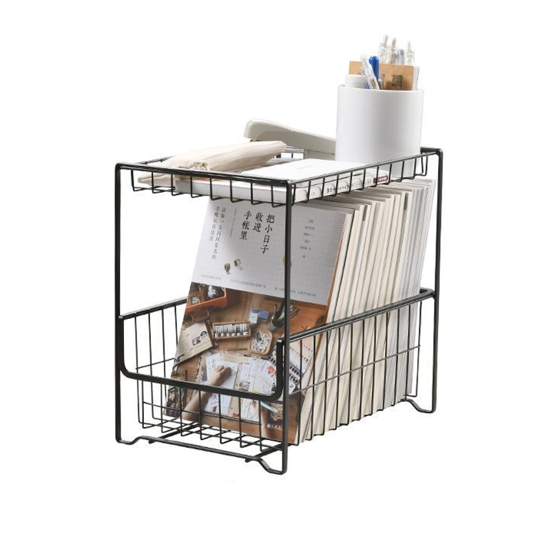 Estante Organizador Extraíble por Capas 33*23*32cm Hierro Negro image 2