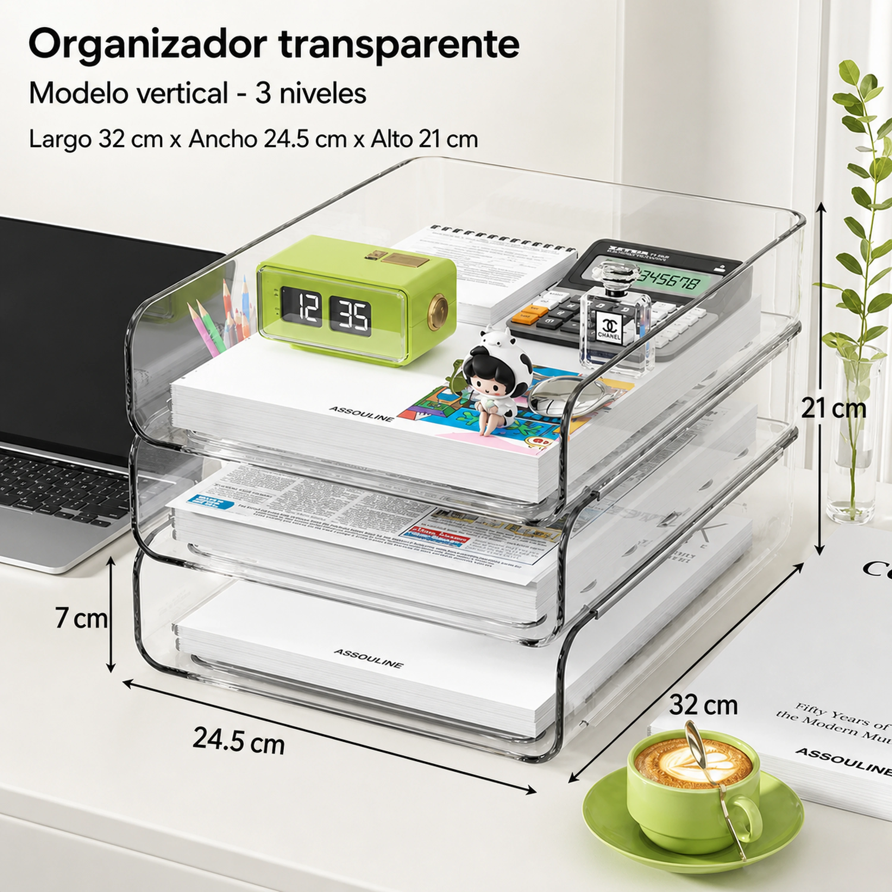Organizador de escritorio 24.5*32*21cm PET image 2