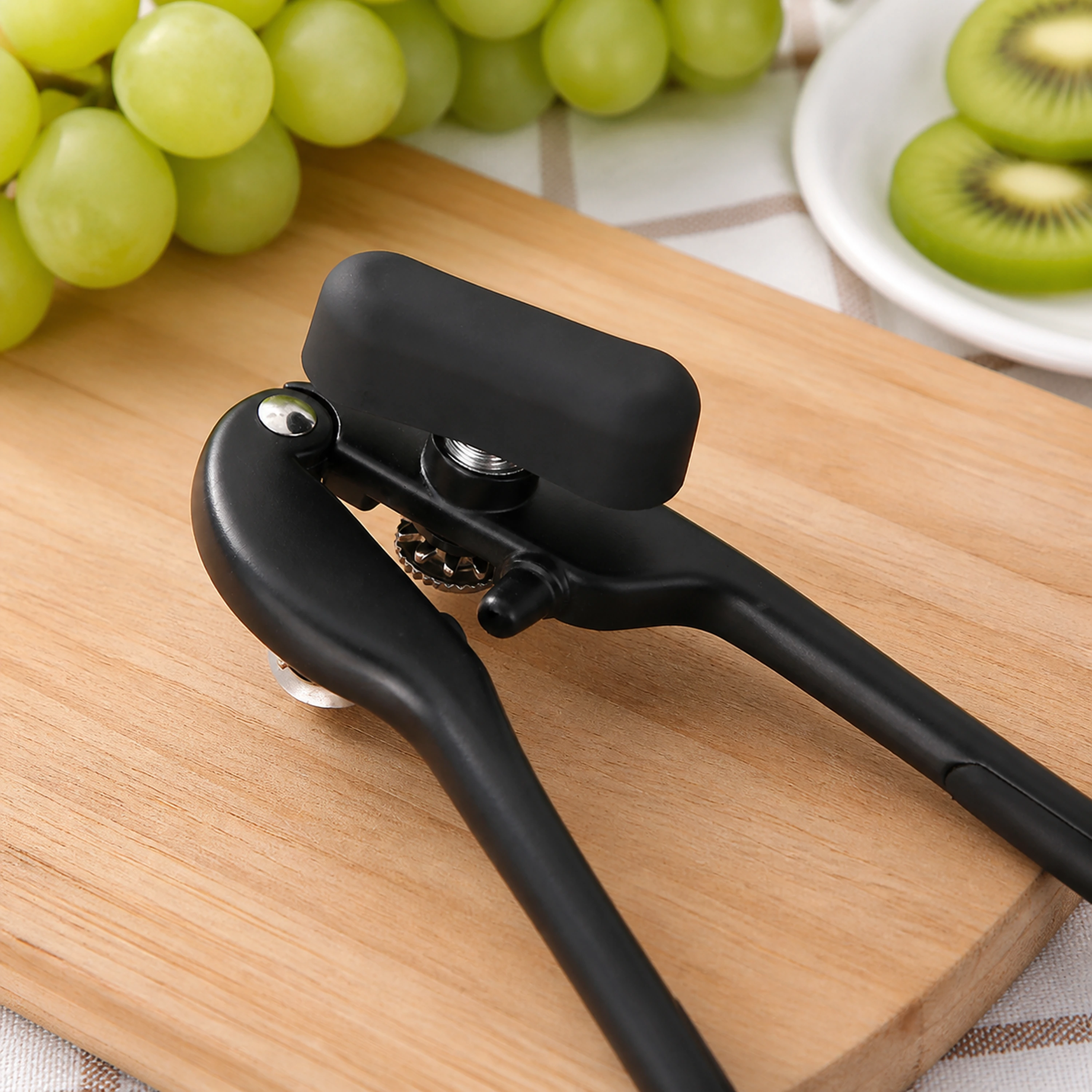 Abrelatas aleación zinc multifuncional seguro cocina compacto