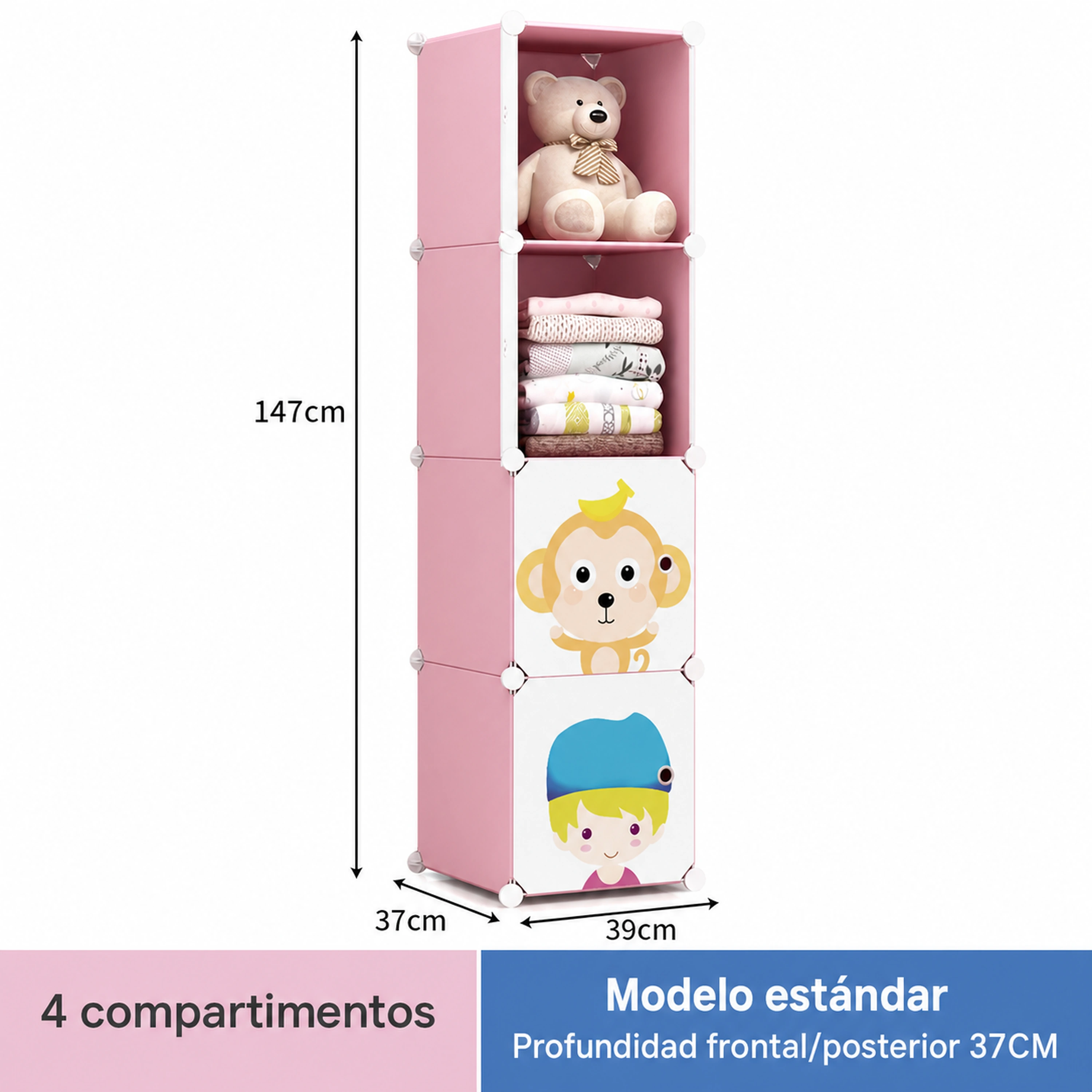 Armario de almacenamiento 37*39*147cm Plástico image 2