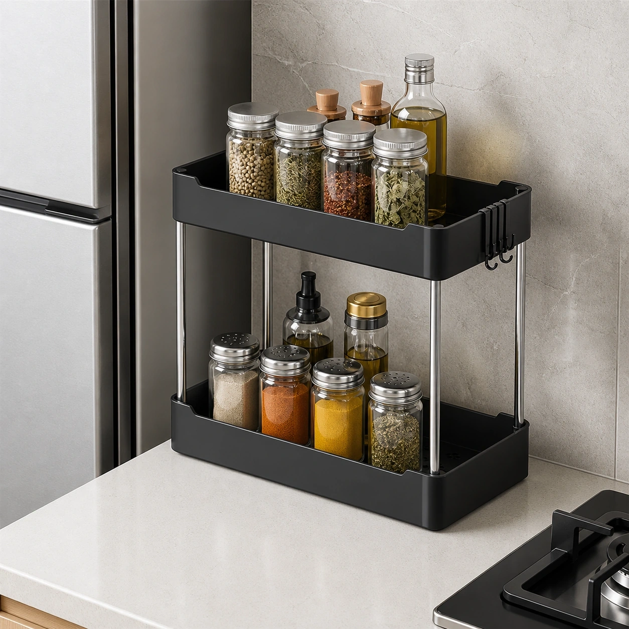 Organizador 40×14×31 cm de plástico para cocina, baño image 1