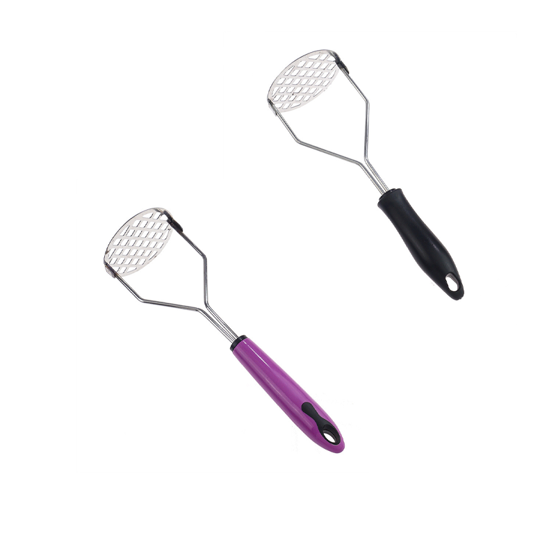 Aplastador de papas 24 cm acero inoxidable, plástico para puré de bebé