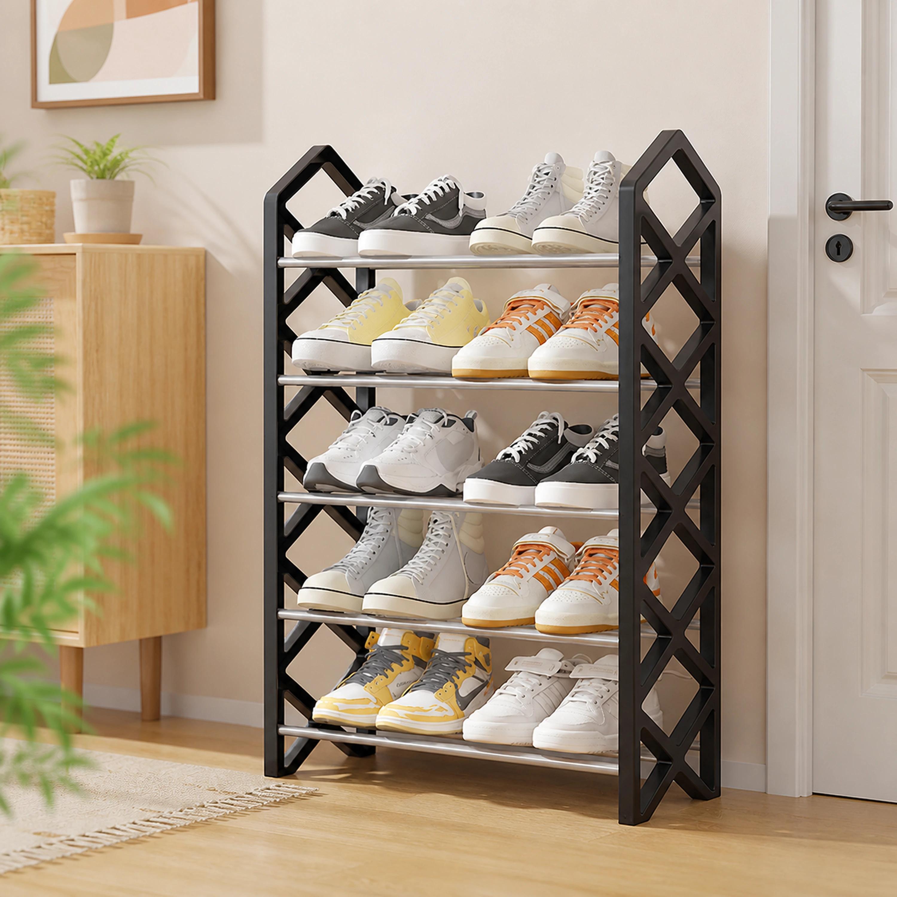 Organizador de zapatos 71*41*18cm Plástico+Hierro+Tela no tejida image 1