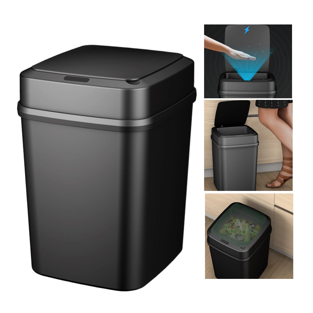 Cubo de Basura 12L Plástico Sensor Automático