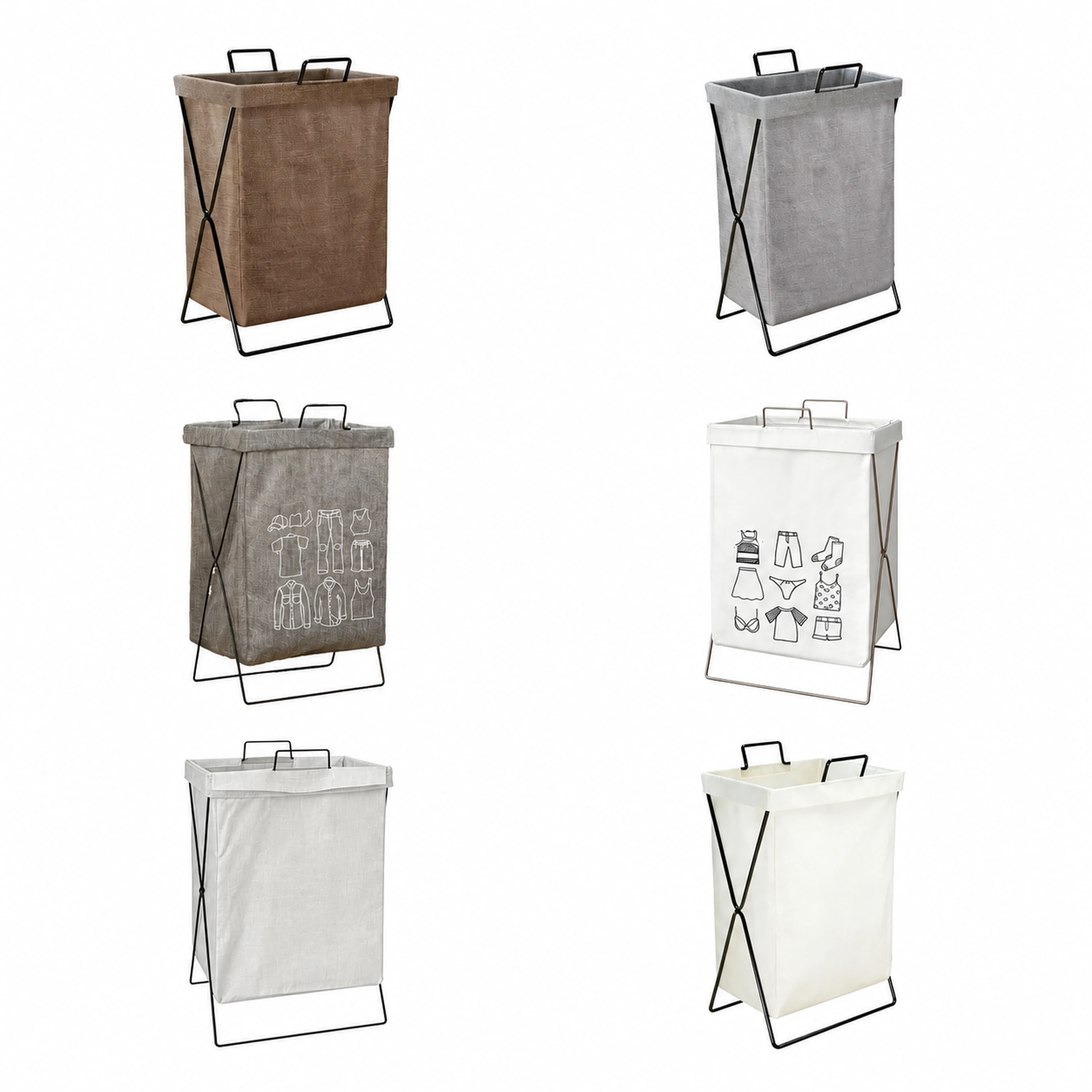 Canasta de ropa sucia 35*26*65cm Tela no tejida+Hierro