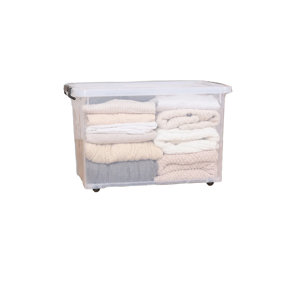 Caja de almacenamiento con ruedas 29 L para ropa image 2