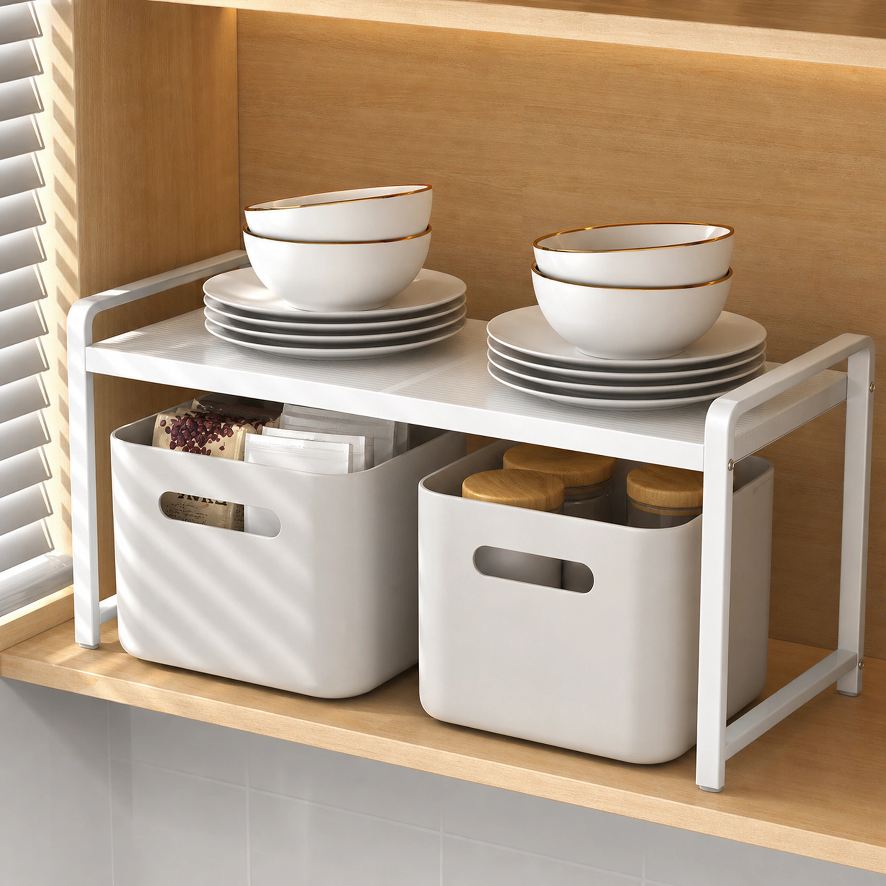 Organizador de Cocina de Hierro 33 x 20.5 x 18.5 cm