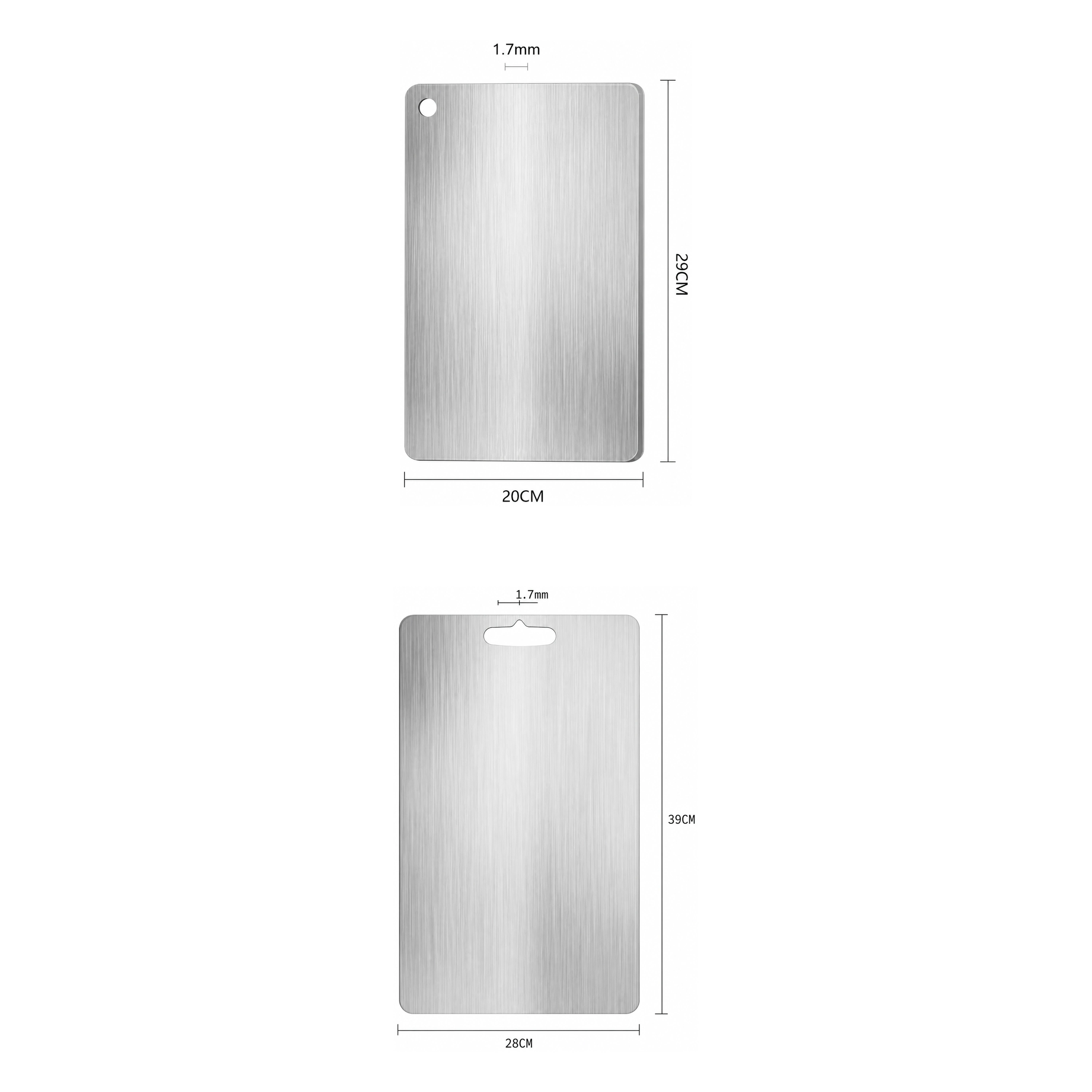 Tabla de Cortar para Preparar Alimentos de Acero Inoxidable image 2