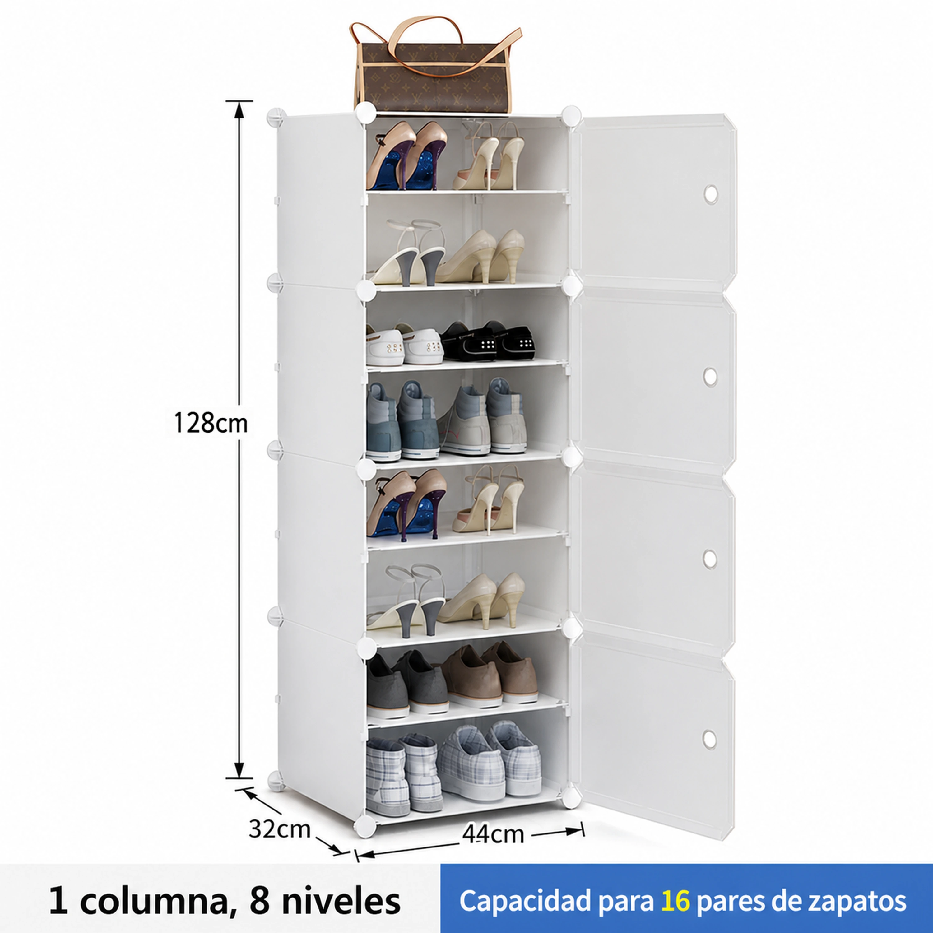 Organizador de zapatos 44*31*128cm Plástico image 2