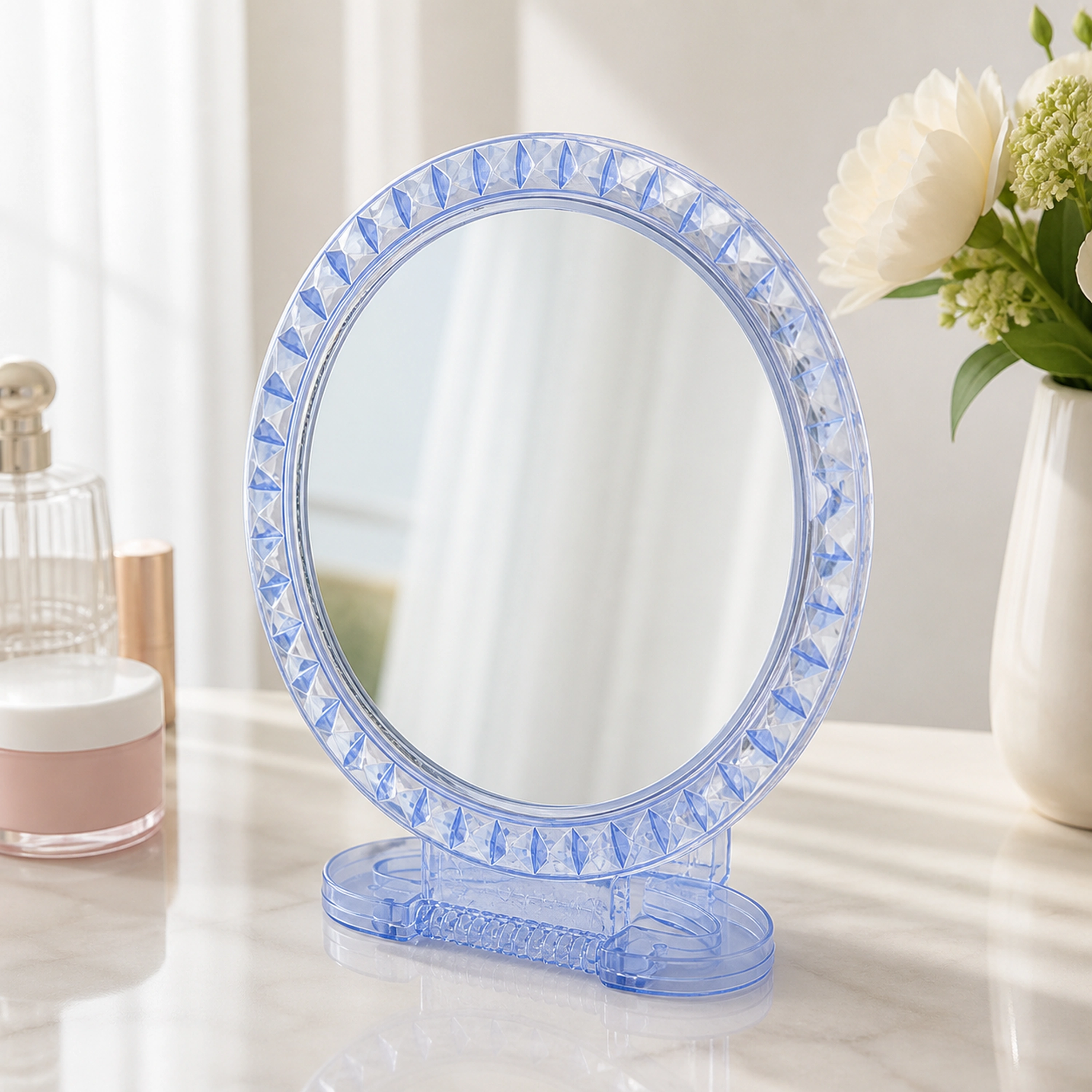 Espejo de maquillaje 15.5*23.5cm Plástico+Vidrio