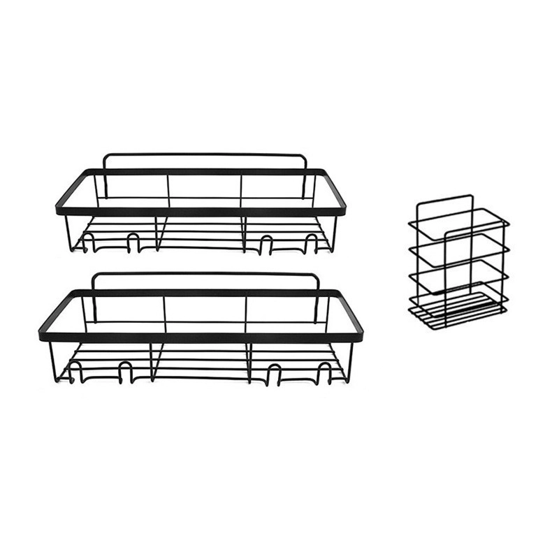 Organizador para cepillos de dientes 13.5x6x32.5cm de hierro juego de 3 piezas