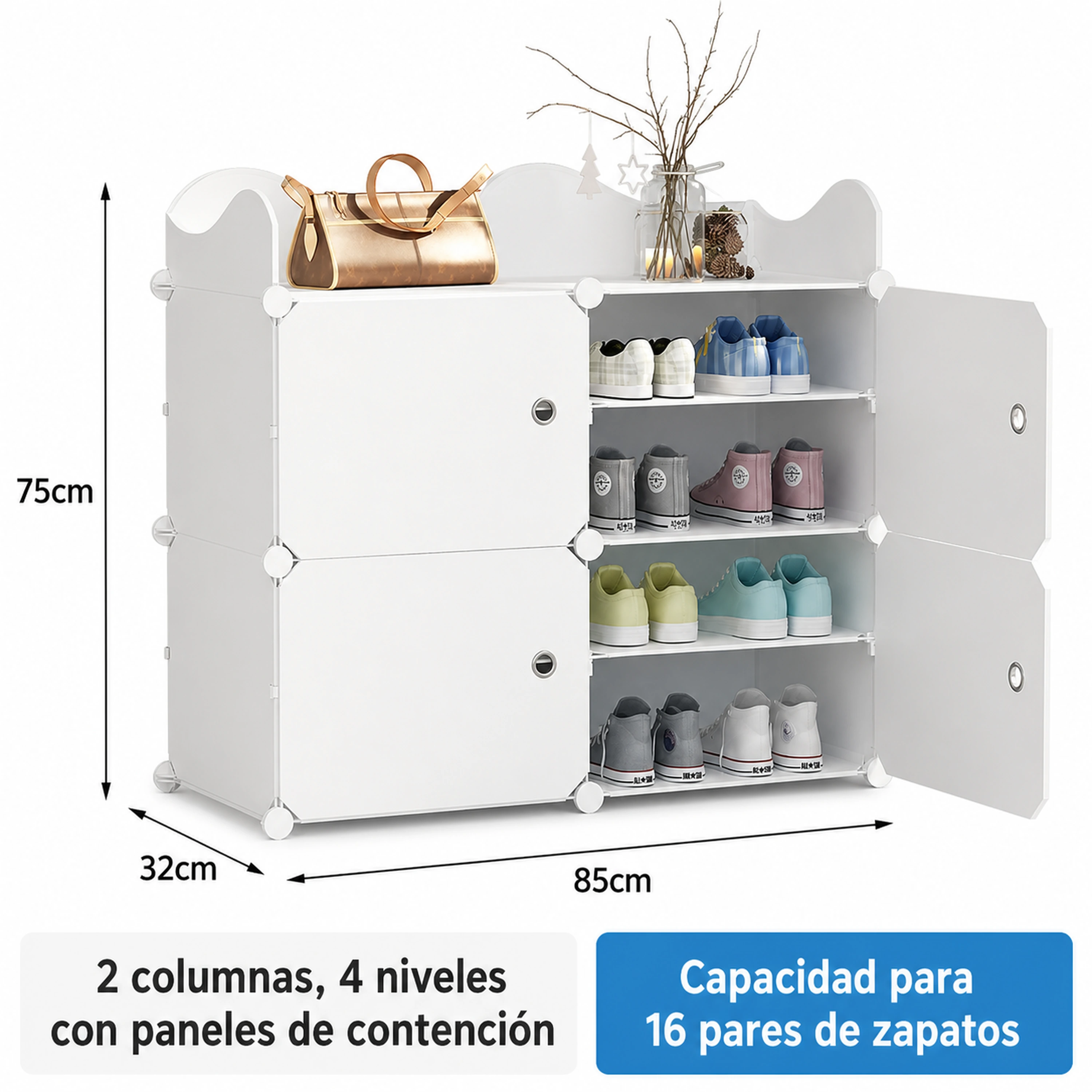 Organizador de zapatos 85*32*75cm Plástico image 2