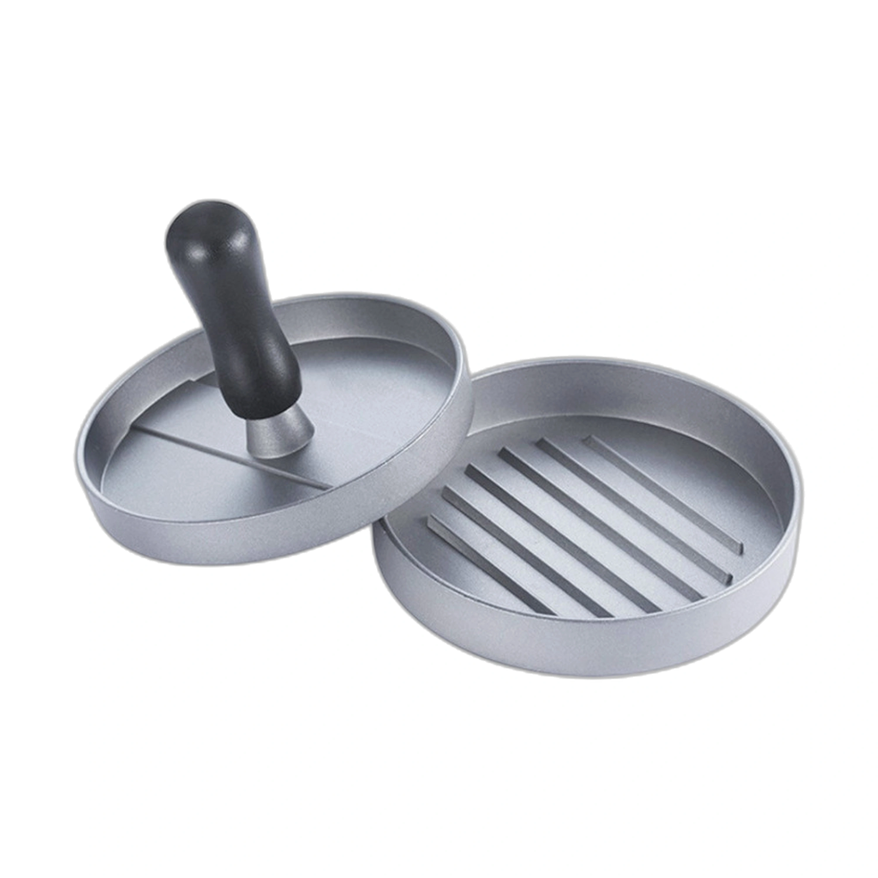Prensa para Hamburguesas para Preparar Alimentos de Aluminio Natural 11.7 x 9 cm