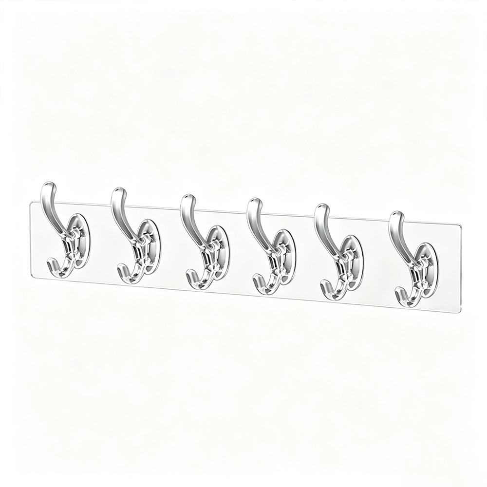 Gancho organizador 35x6.5cm de plástico con 6 ganchos
