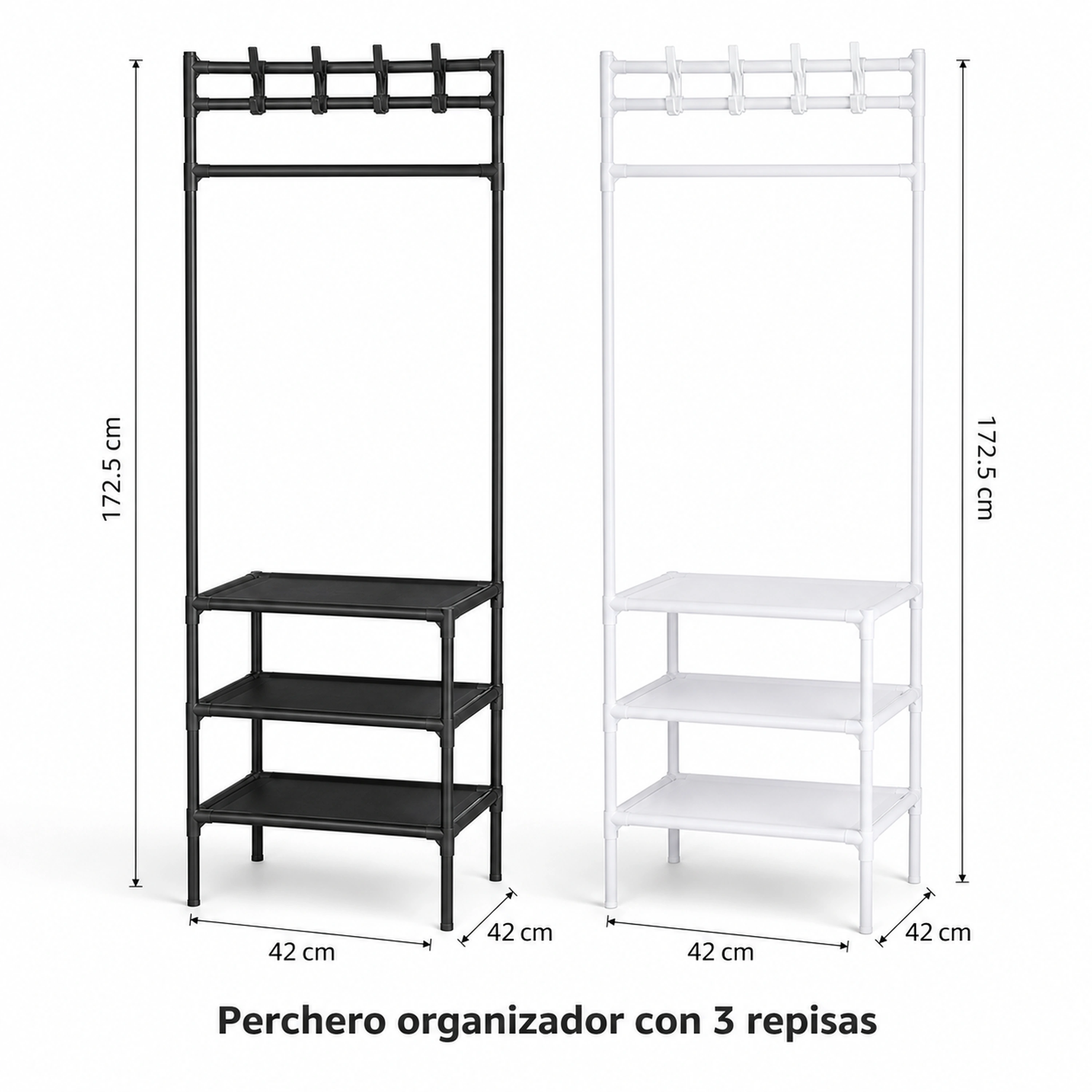 Perchero 42*42*172.5cm 3 capas Hierro Surtido image 2