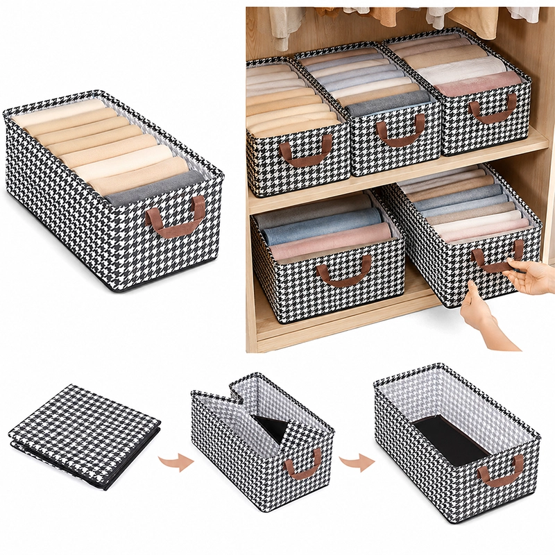 Cesto organizador 20x44x30cm de hierro con base con estructura de acero estilo pata de gallo