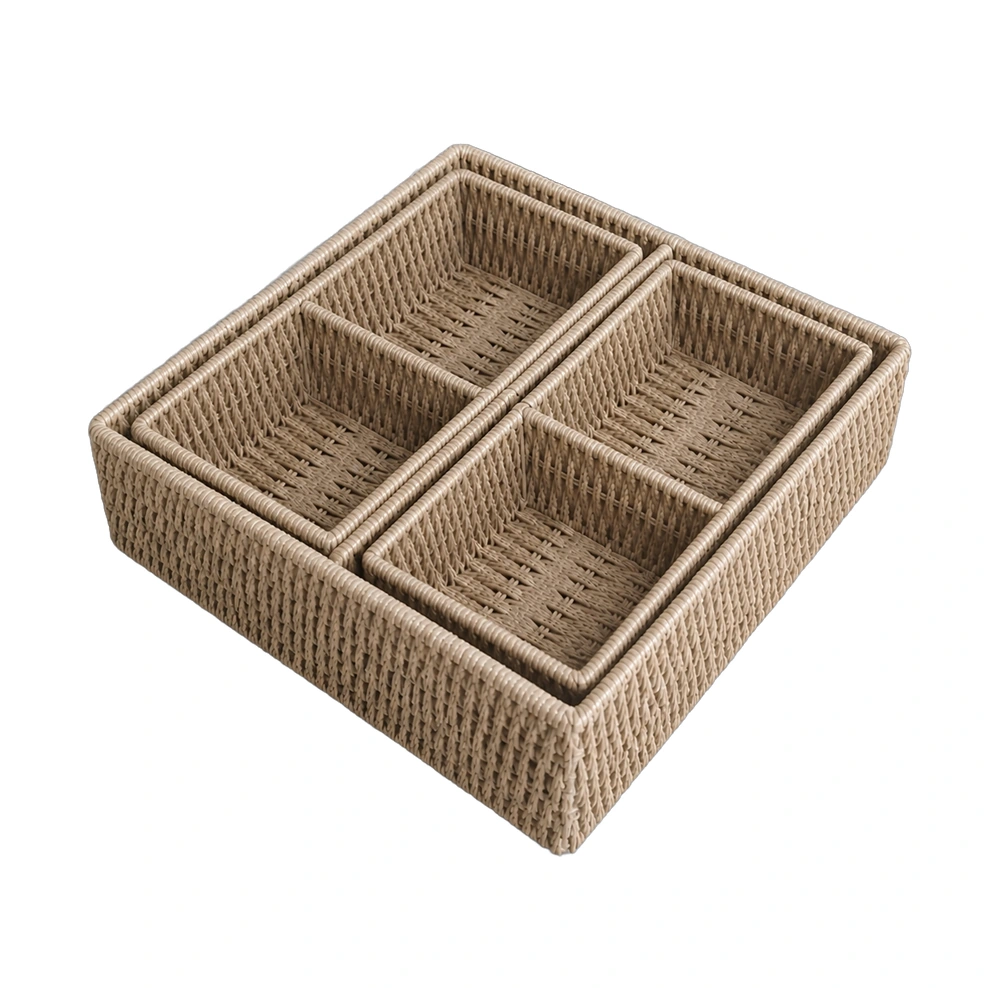 Caja de almacenamiento set de 3 piezas de papel y hierro para ropa