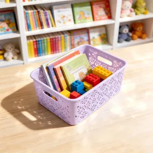 Cesta 34.5*23.5*10.3cm Plástico Lavanda