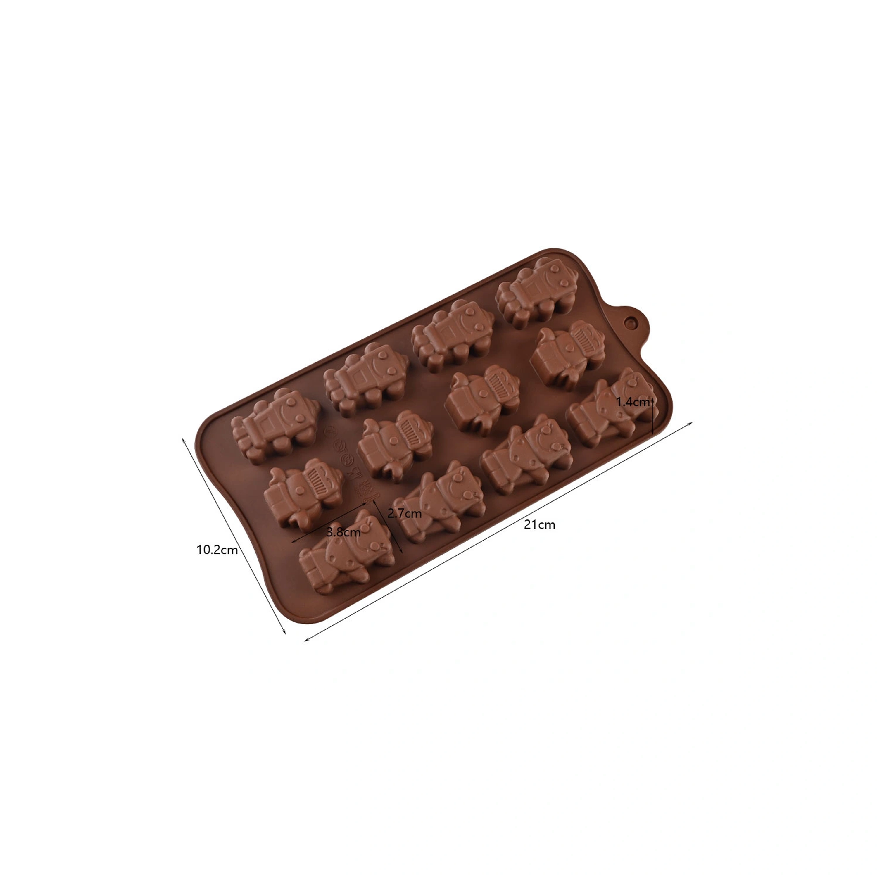 Molde de Vela 21*10cm de Silicona Café