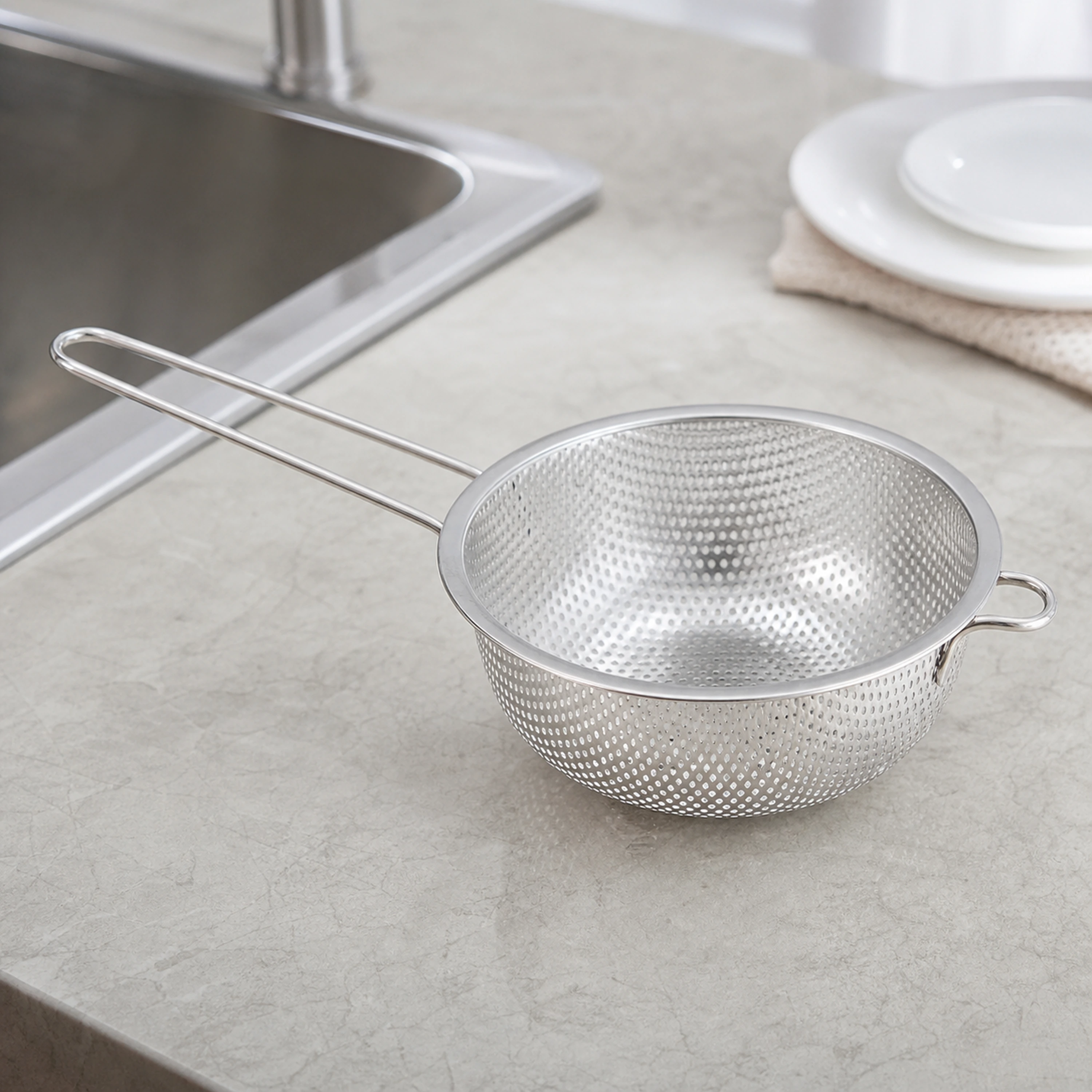 Colador Escurridor de Cocina de Acero Inoxidable