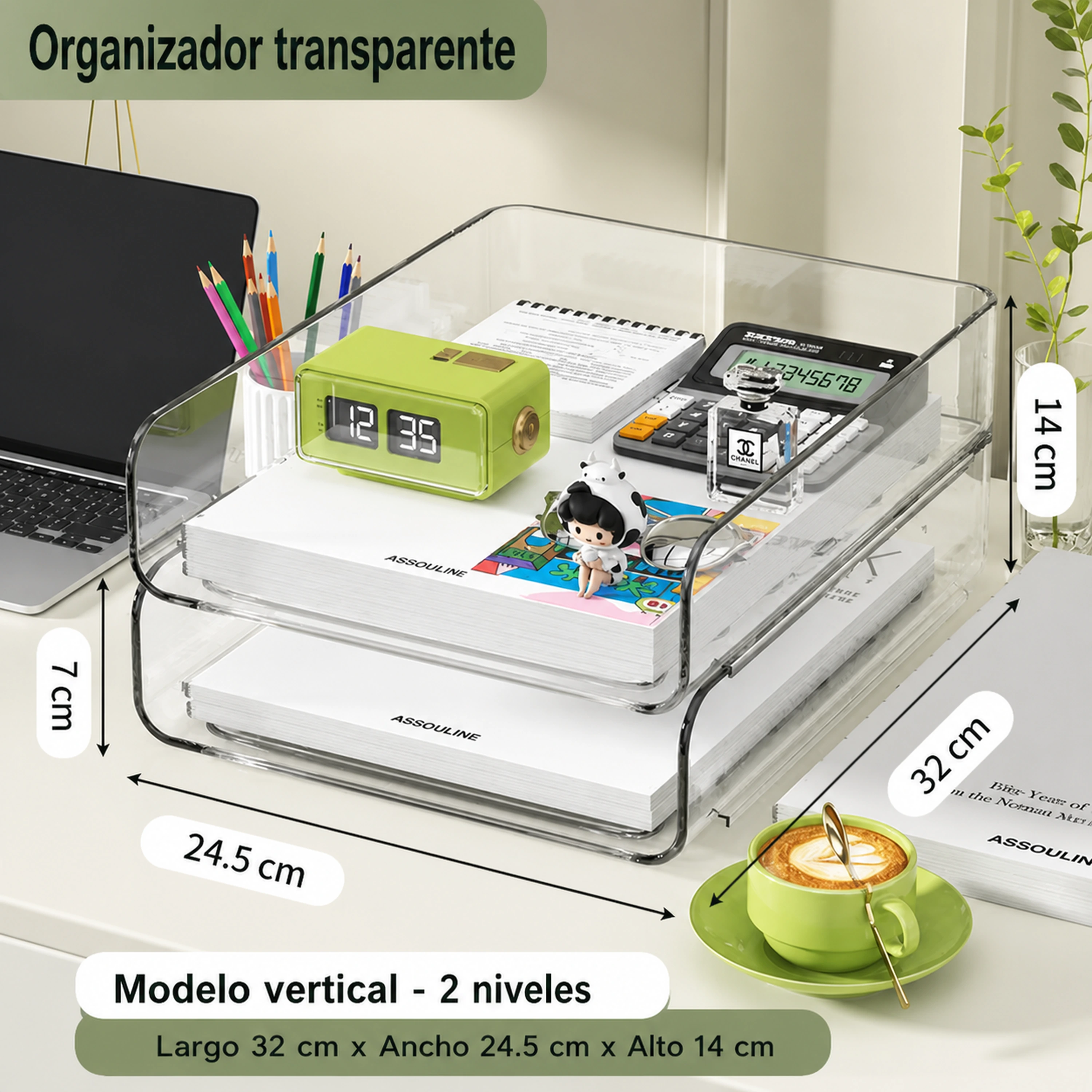 Organizador de escritorio 24.5*32*14cm PET image 2