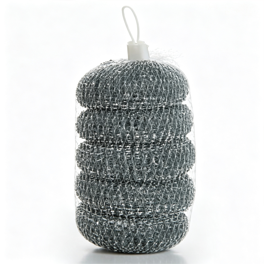 Bolas de Limpieza de Alambre Galvanizado, 70g, Paquete de 5 Piezas, para Ollas en Bolsa de Malla