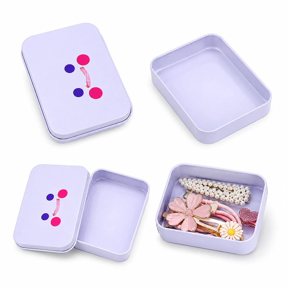 Caja de Almacenamiento 9*6.5*2.5cm Hojalata Blanco image 1