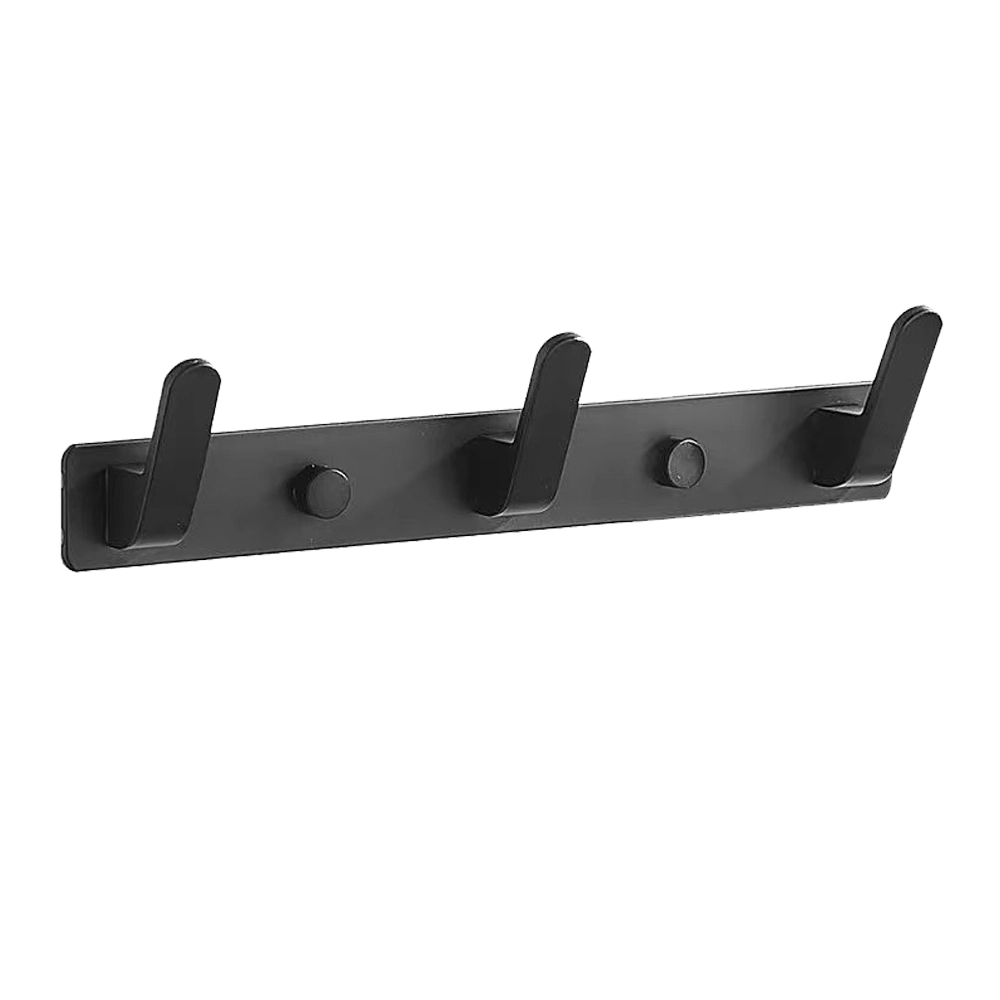 Colgador de Pared 23.5*3cm Aleación de Aluminio sin Perforación Negro image 2