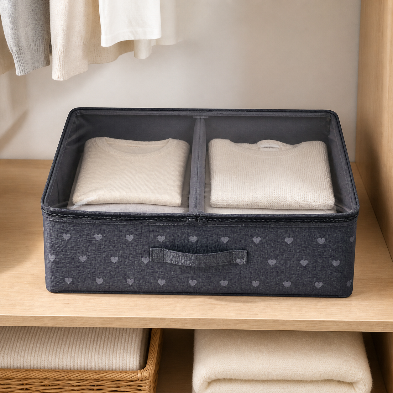 Caja de almacenamiento 50×40×20 cm de tela no tejida para ropa