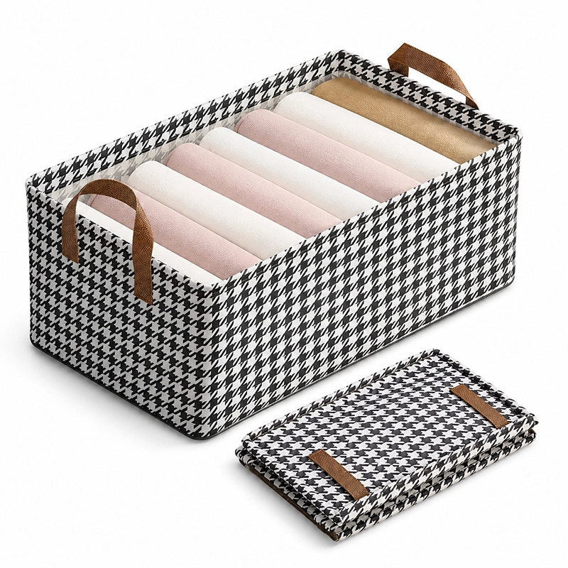 Cesto organizador 47x28x20cm de hierro sin base con estructura de acero estilo pata de gallo