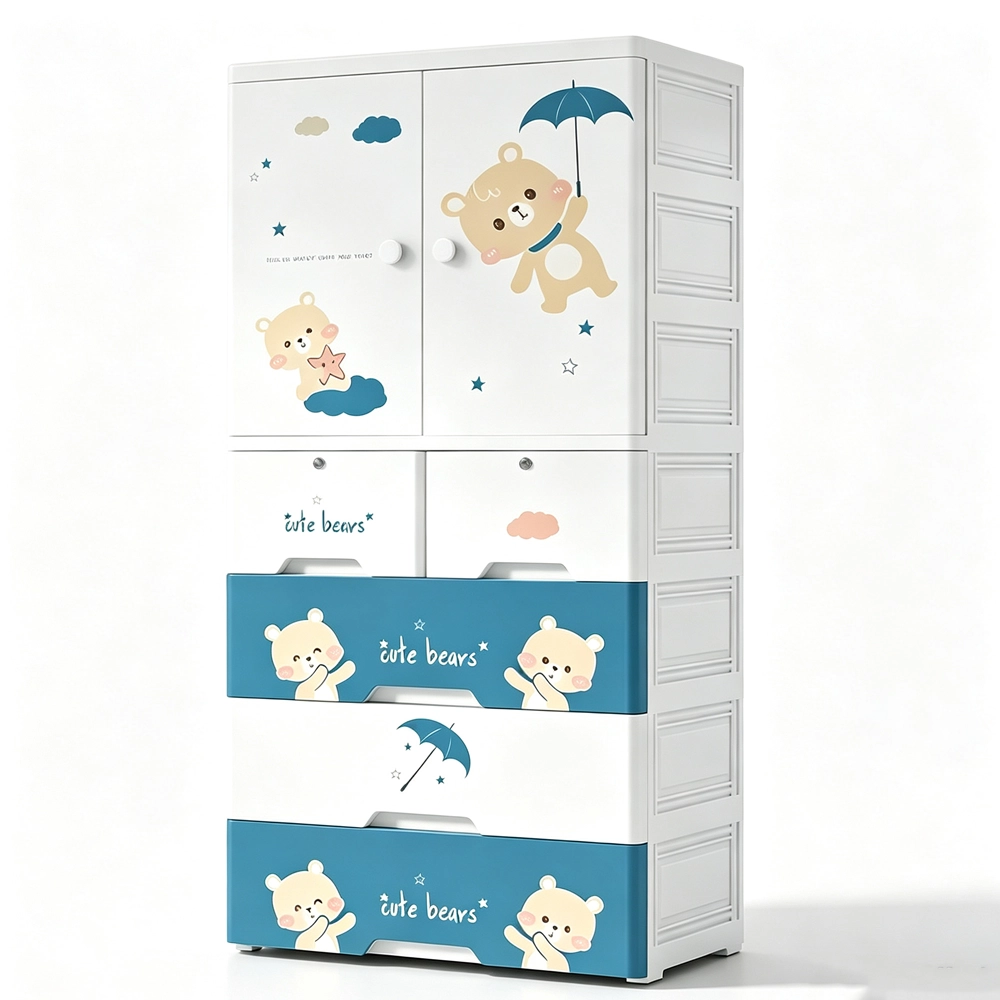 Armario Infantil 156*70*38cm Plástico Oso Paraguas