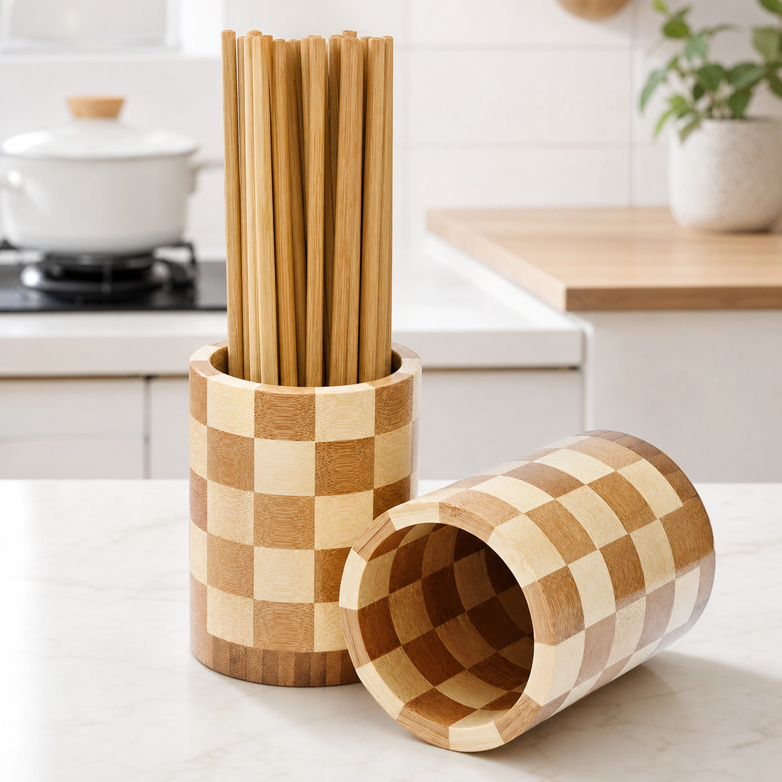 Cubo de Almacenamiento de Cocina de Madera Madera