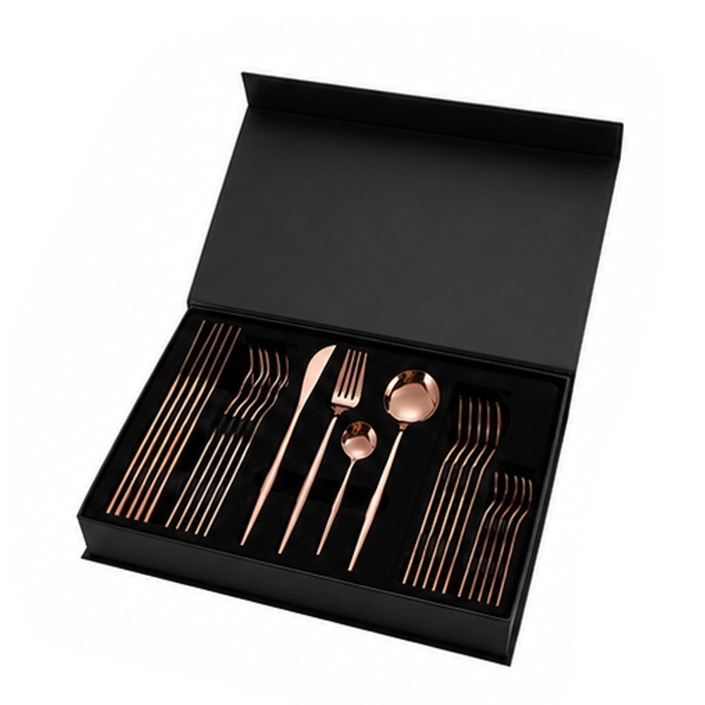 Cubiertos de Acero Inoxidable 24 Piezas en Caja de Regalo