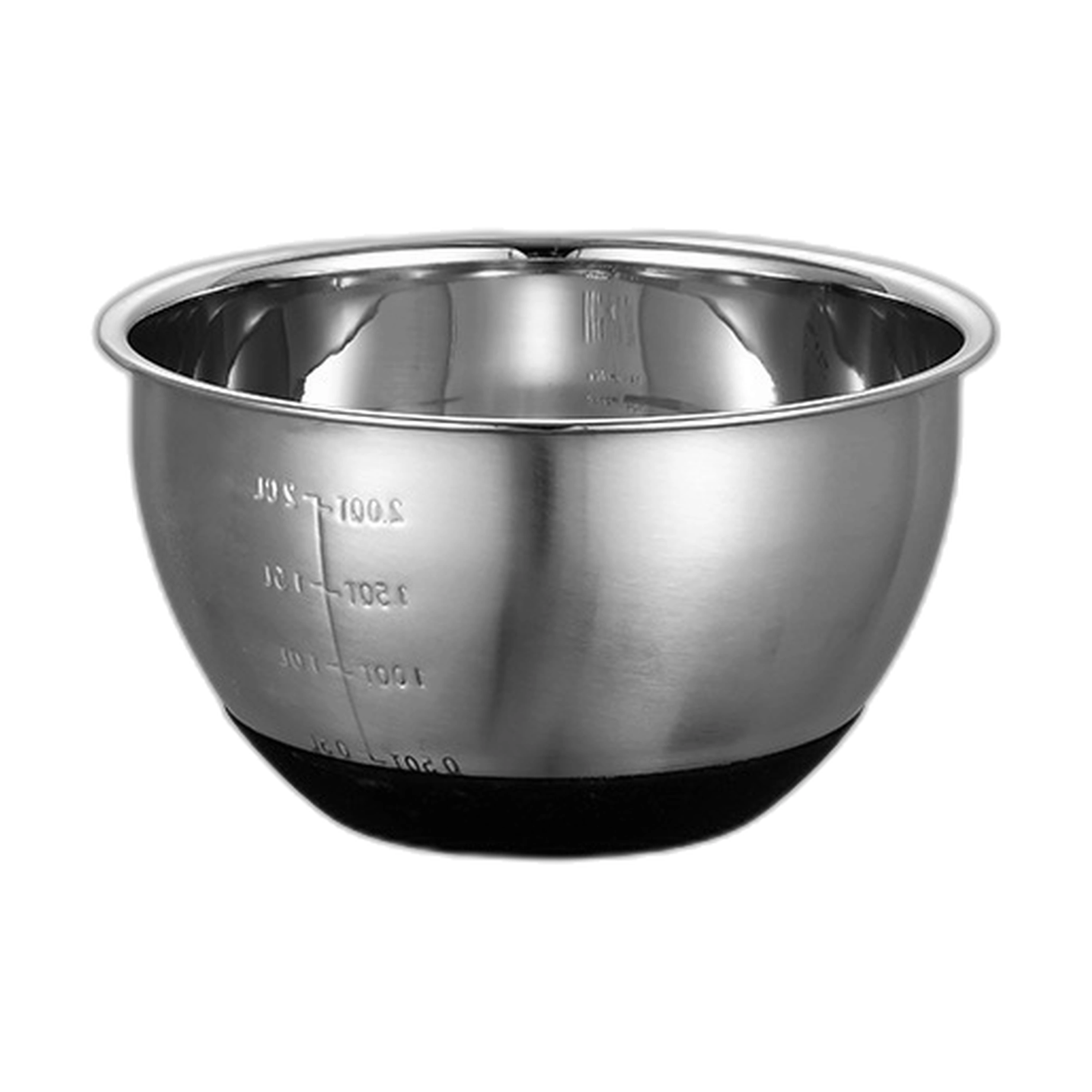 Batidor para Preparar Alimentos de Acero Inoxidable 201 y Silicona Natural 19.5 x 11 x 9.5 cm