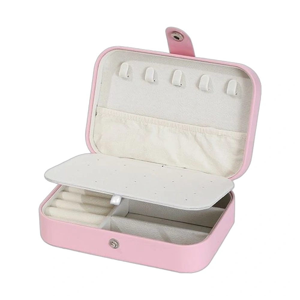 Caja de almacenamiento para joyas 16×11.5×5 cm de cuero para maquillaje