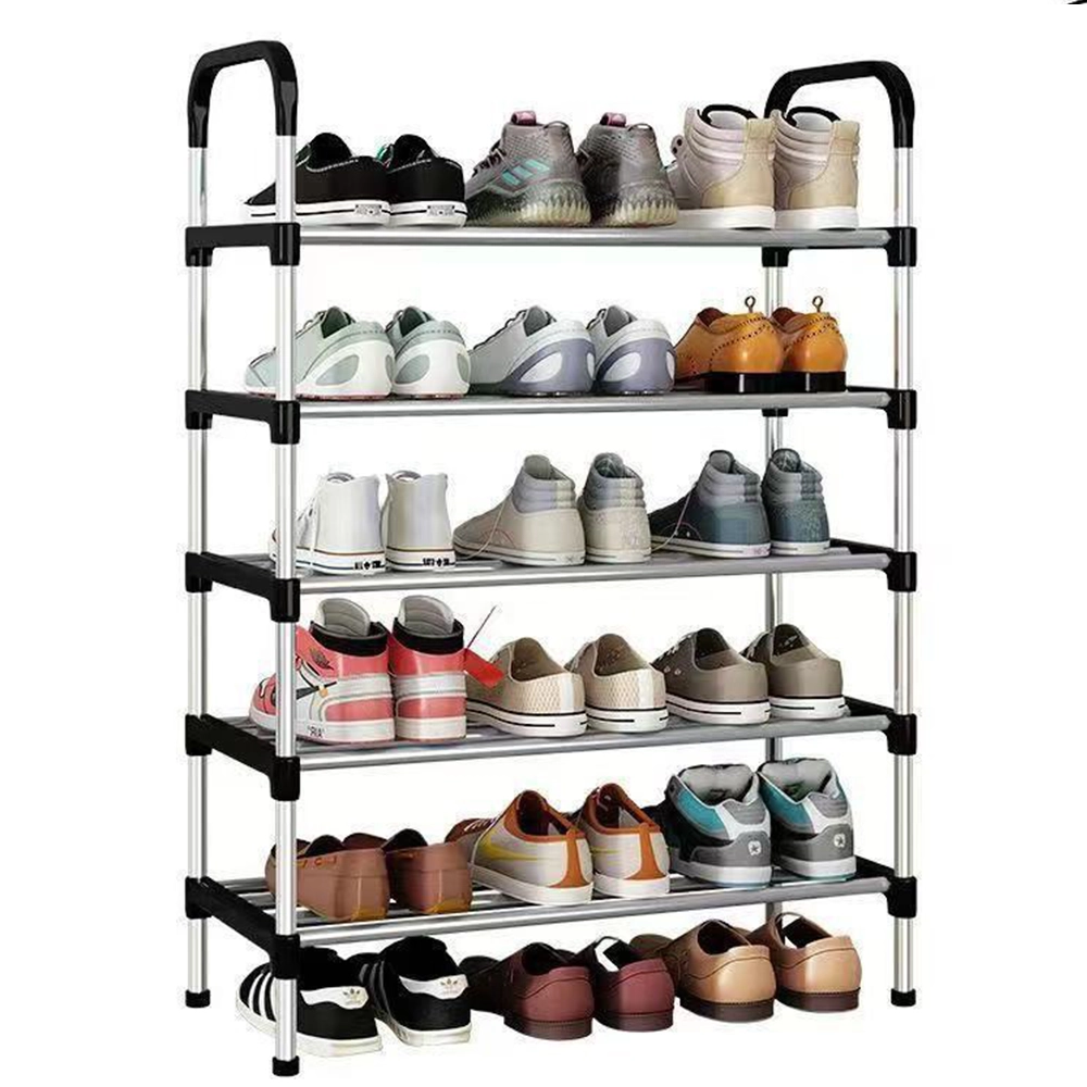 Organizador de Zapatos 60*26*99cm 5 Niveles Plástico Negro