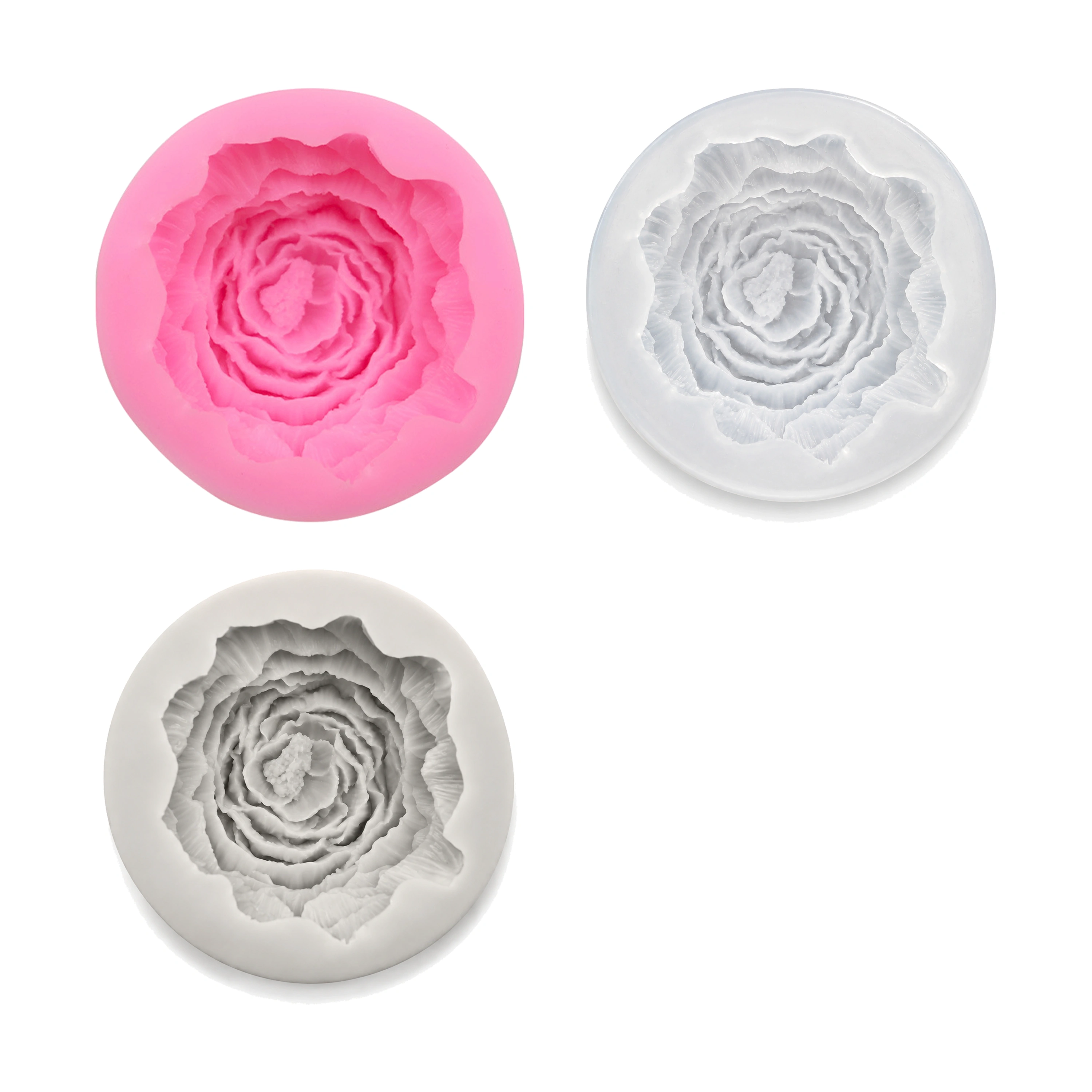 Molde de silicona peonía diámetro 9.1*3.7cm para pastel y chocolate repostería image 3