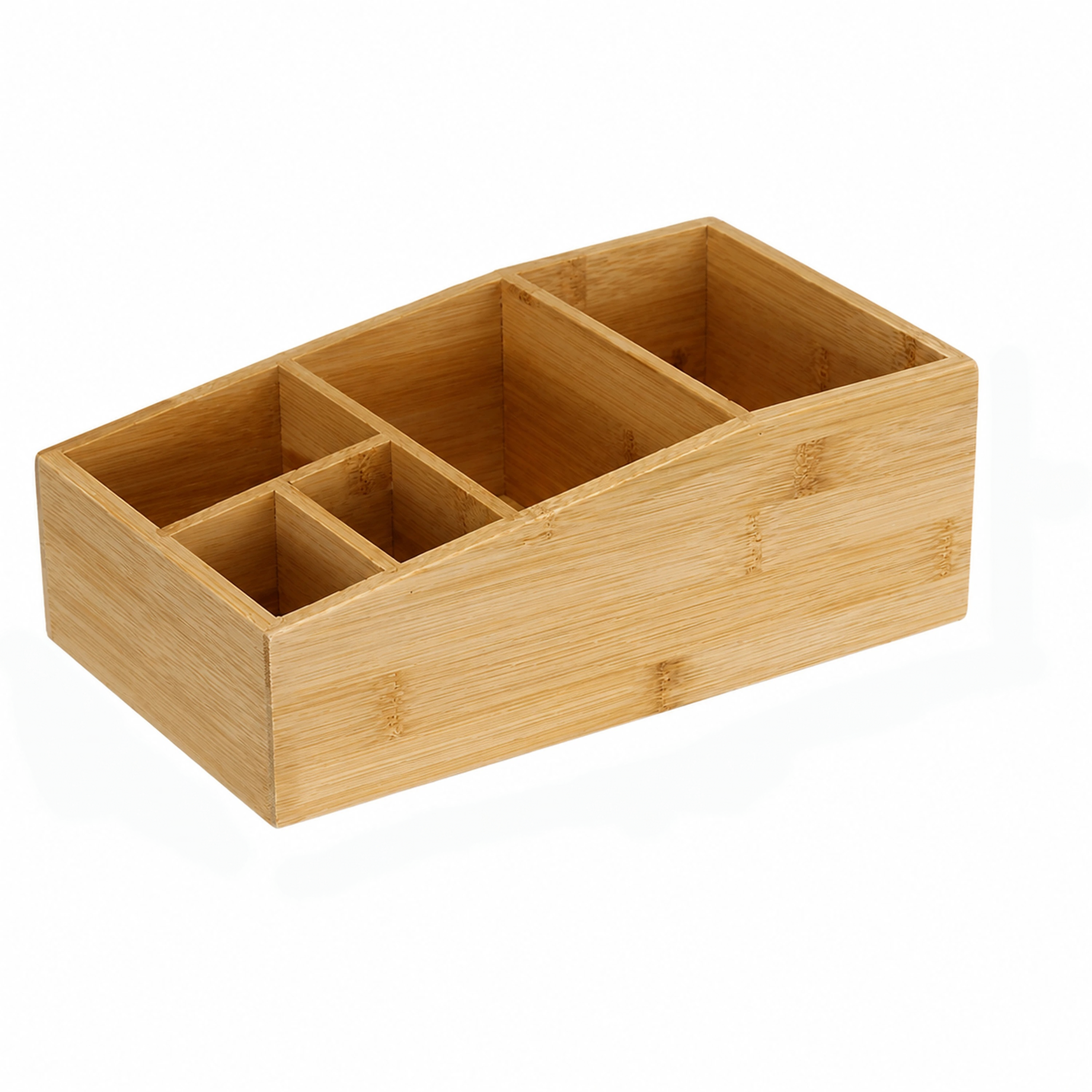 Caja organizadora 19*14*11cm Bambú Color madera claro image 2