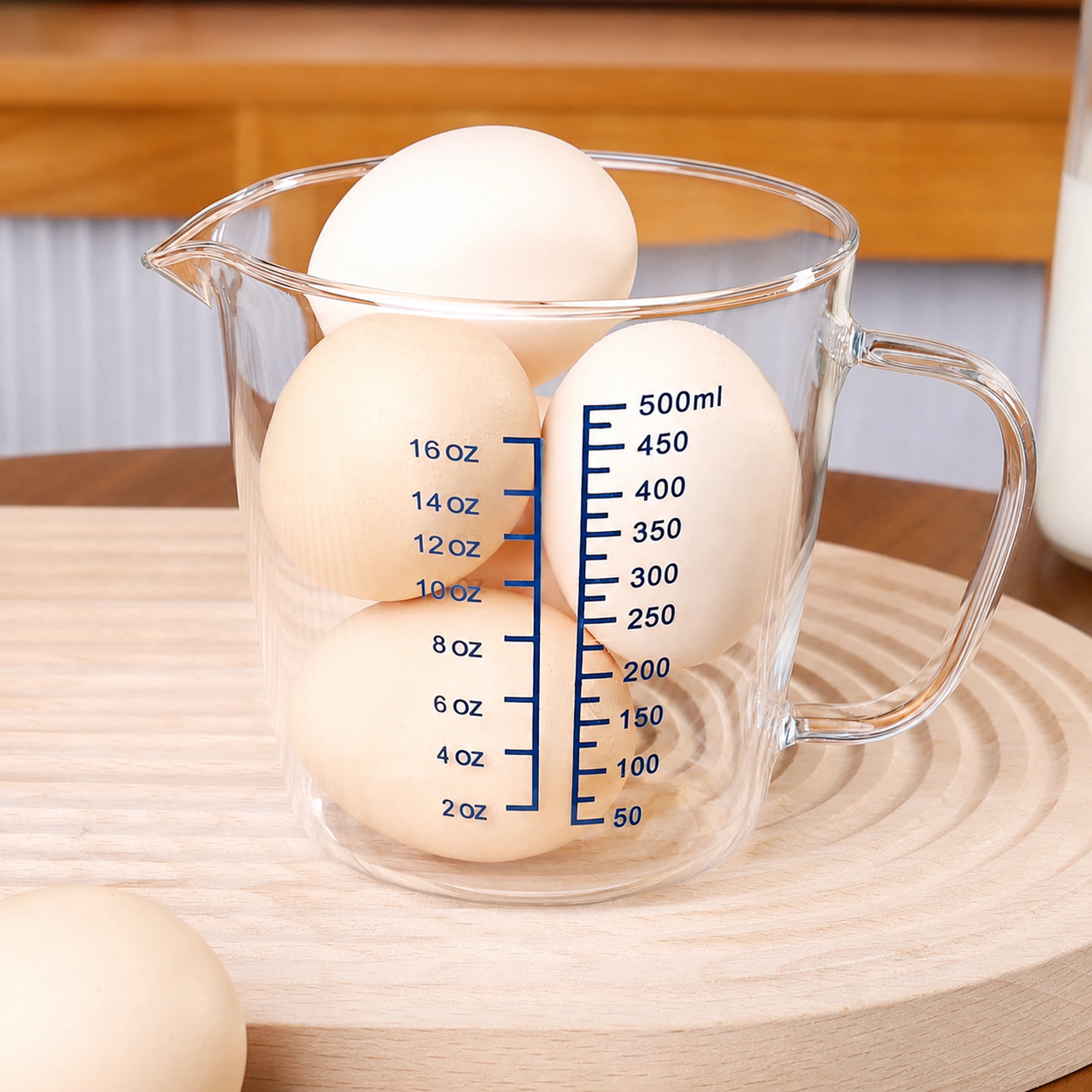 Taza Medidora para Hornear de Vidrio 500ml