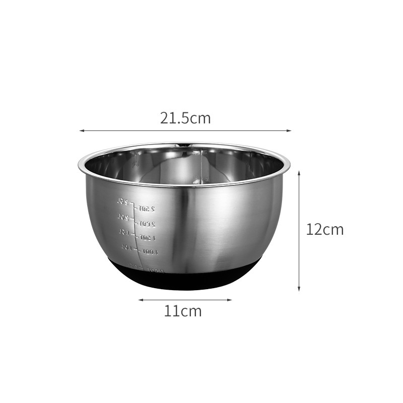 Batidor para Preparar Alimentos de Acero Inoxidable 201 y Silicona Natural