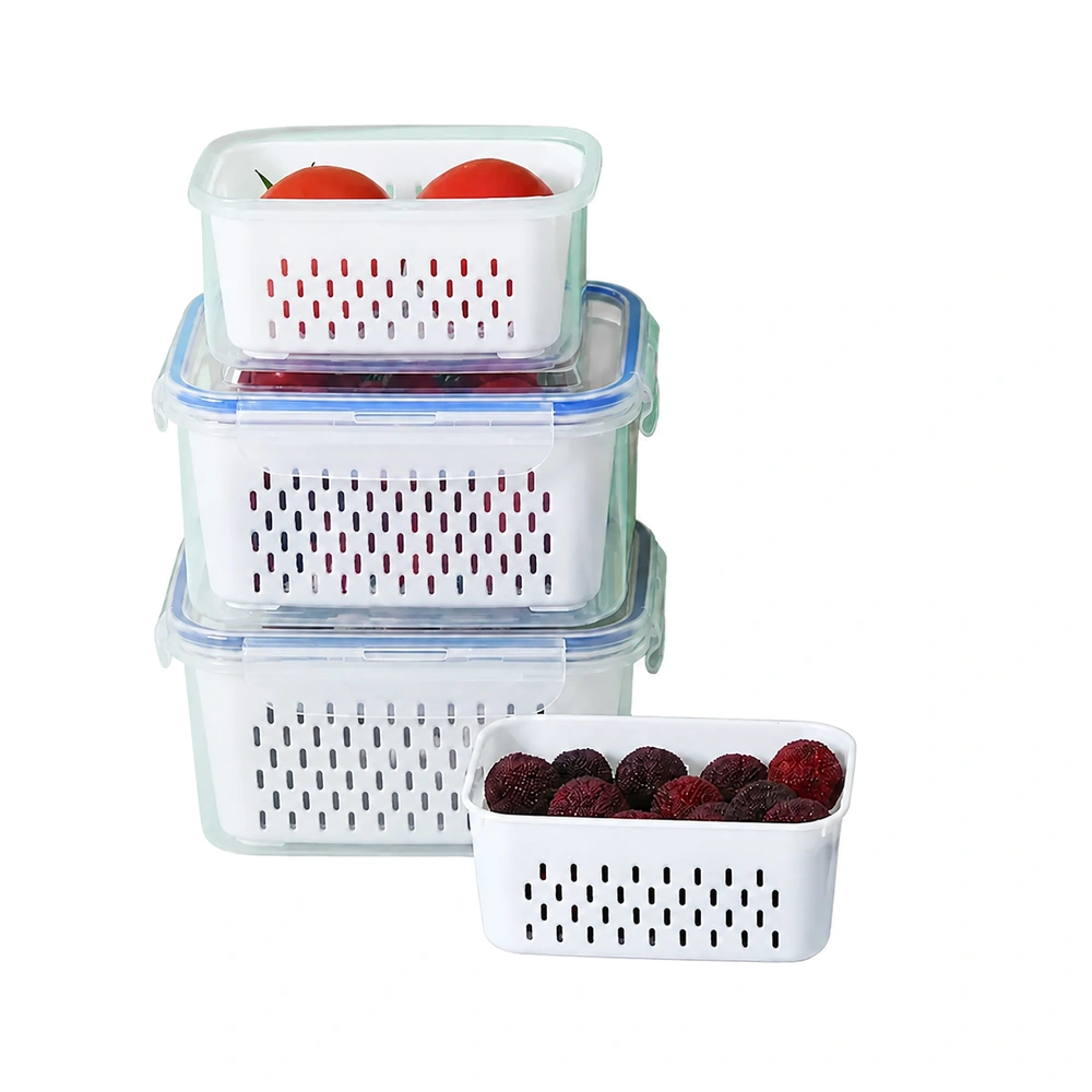 Caja de almacenamiento set de 4 piezas de plástico para ropa