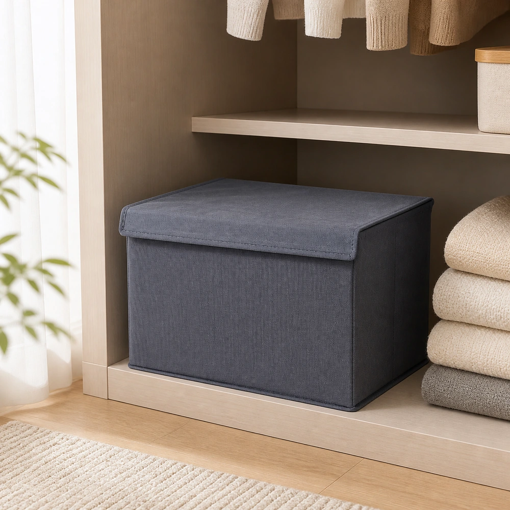 Caja de almacenamiento 40×28×20 cm de tela no tejida para ropa